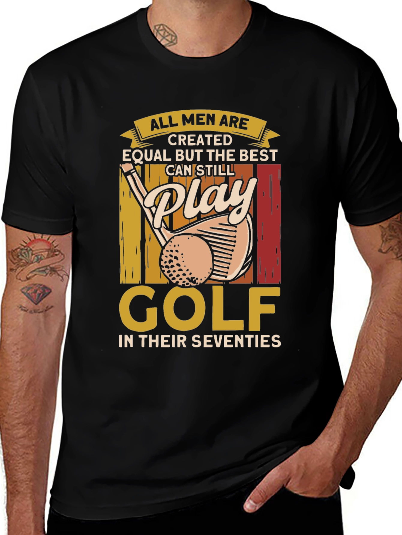 Variant 5 of Golf Lover T-Shirt: All Men Are Created Equal