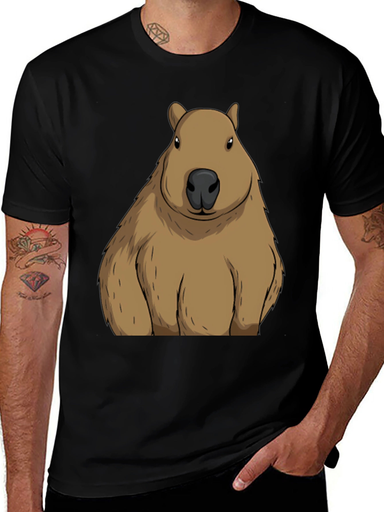 Variant 9 of Capybara T-Shirt, Funny Rodent Tee