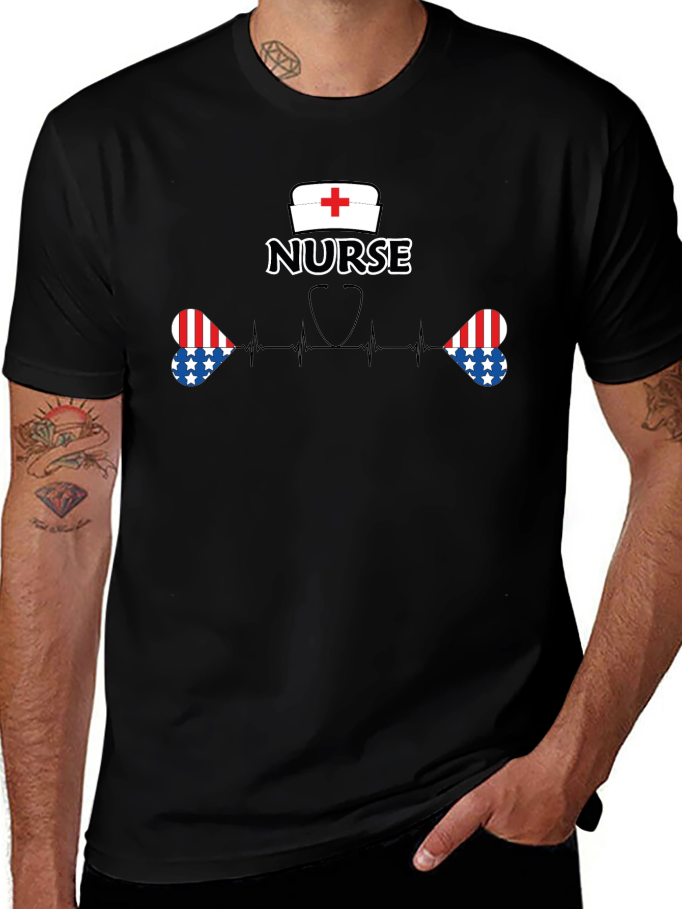 Variant 6 of Nurse Patriotic T-Shirt