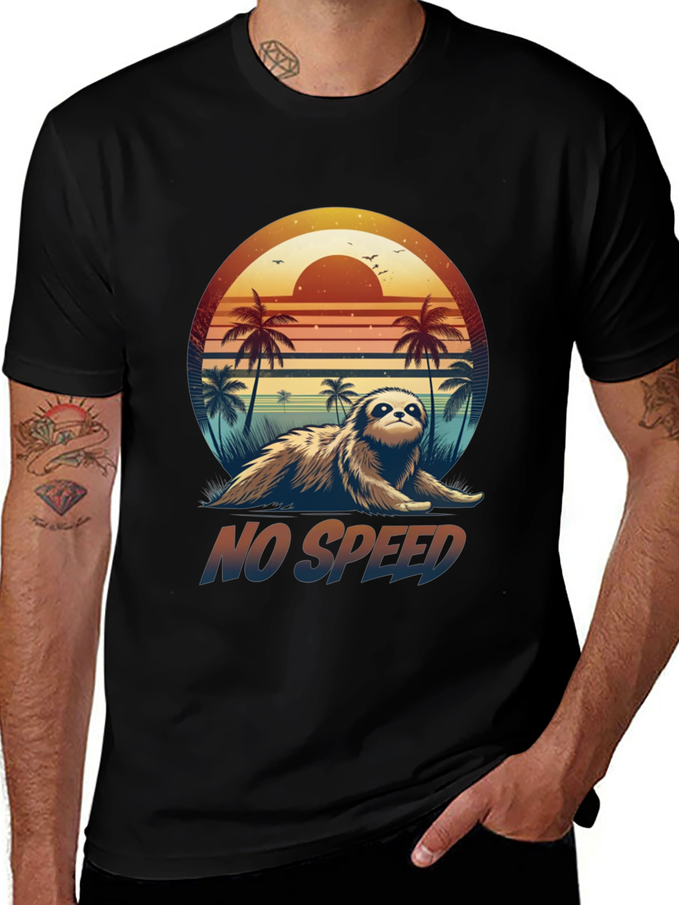 Variant 22 of Retro Sloth No Speed T-Shirt