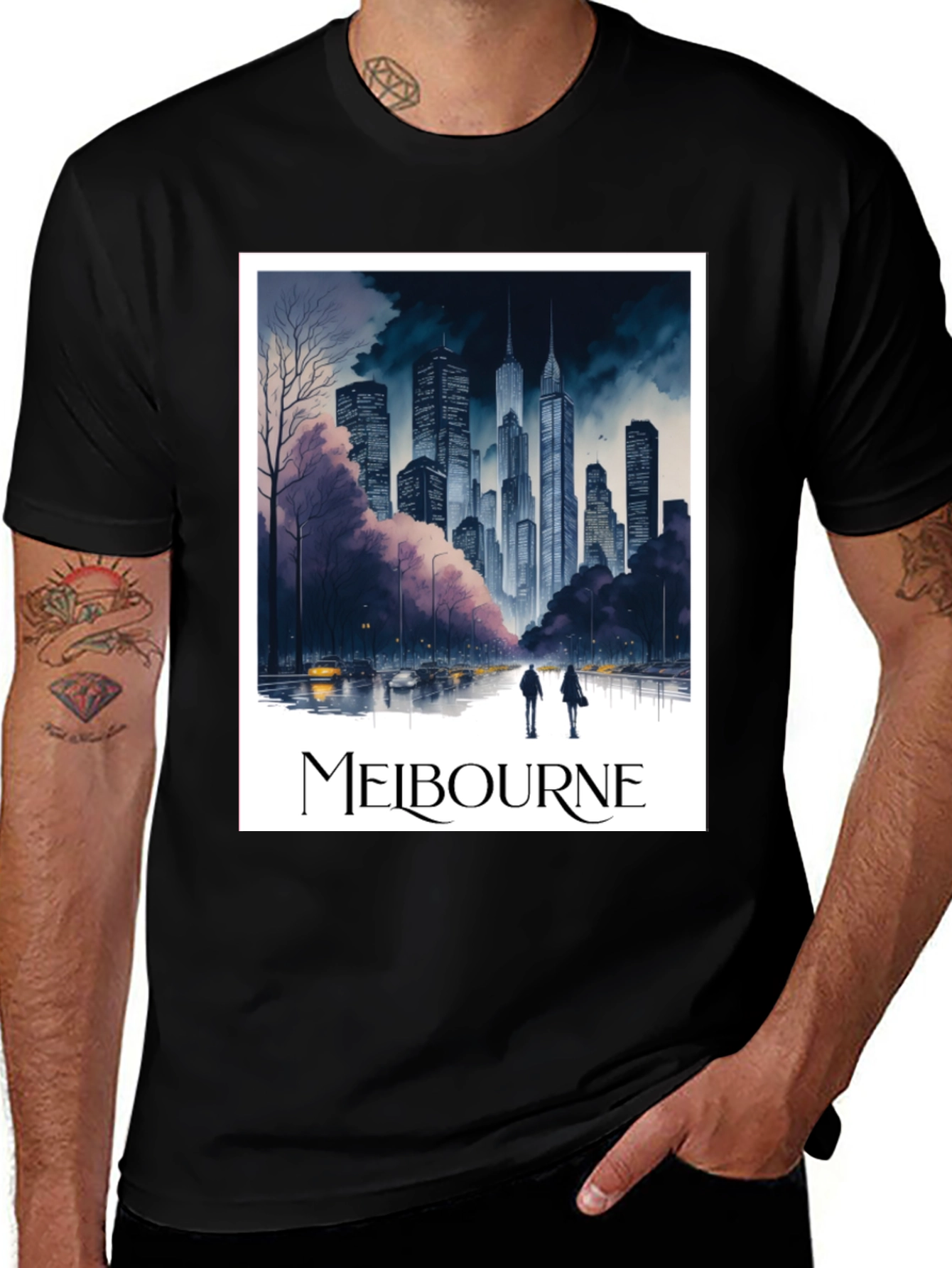 Variant 11 of Melbourne Cityscape Graphic Tee