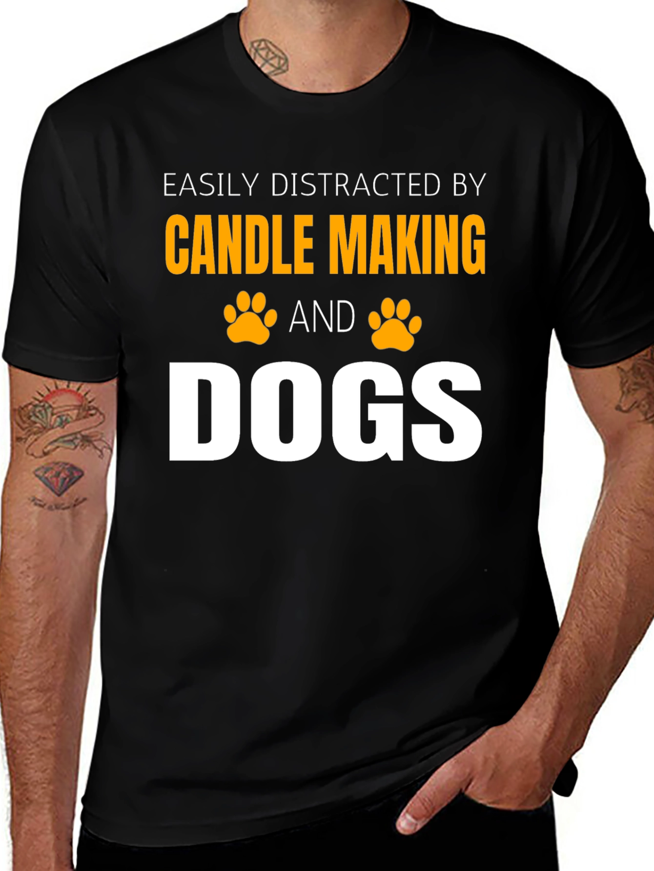 Candle Making & Dogs T-Shirt, Funny Distraction Tee