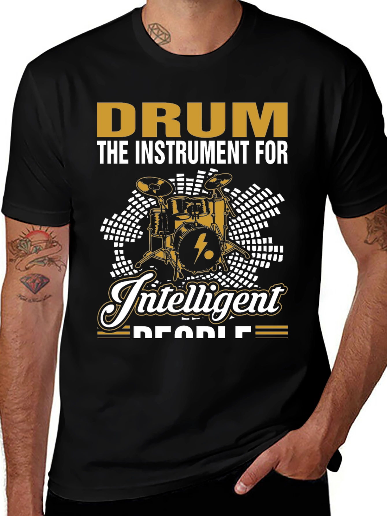Drum Instrument Intelligent People Graphic Tee
