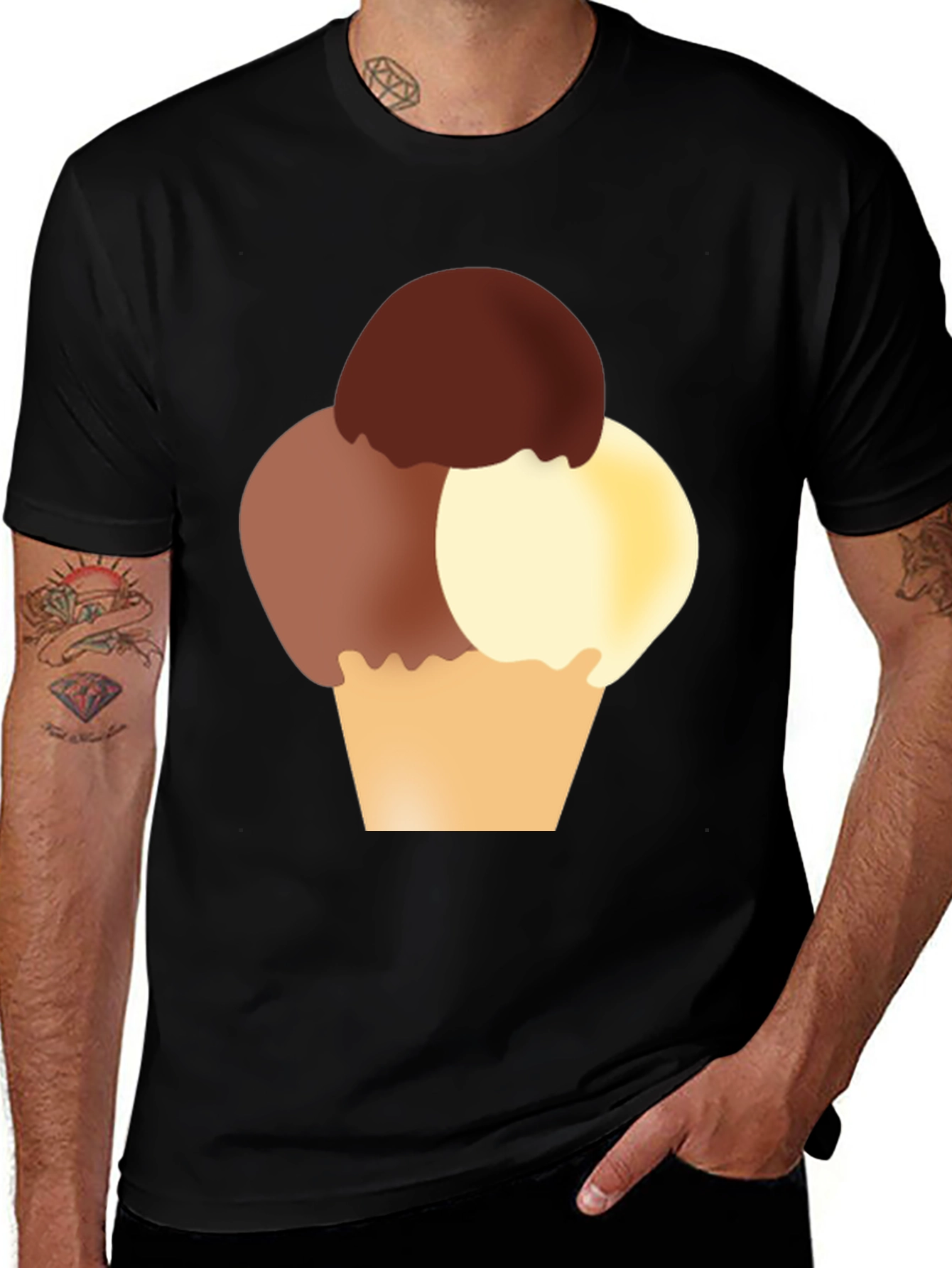 Variant 14 of Ice Cream Cone Graphic Tee - Soft Cotton T-Shirt