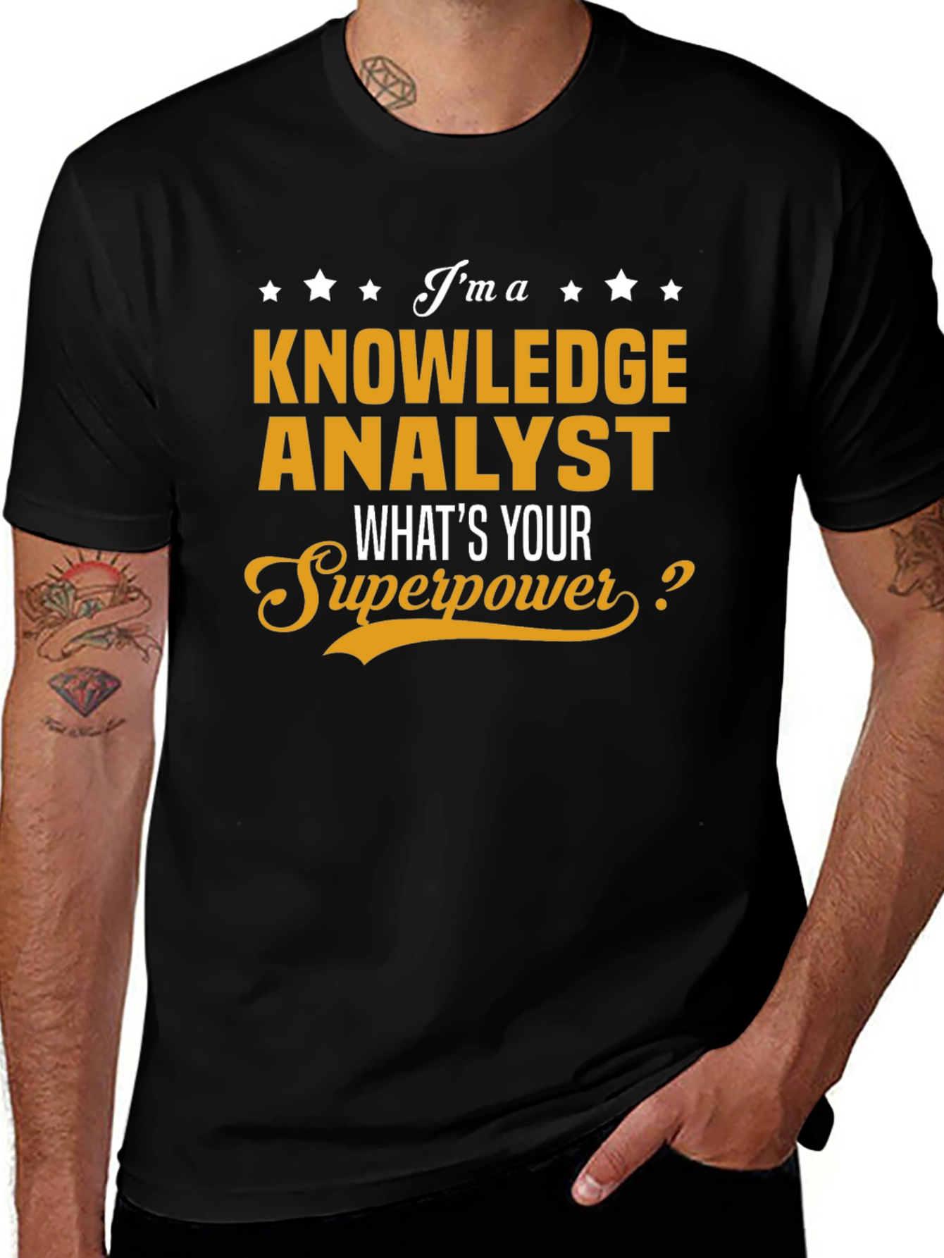 Variant 18 of Knowledge Analyst Superpower T-Shirt