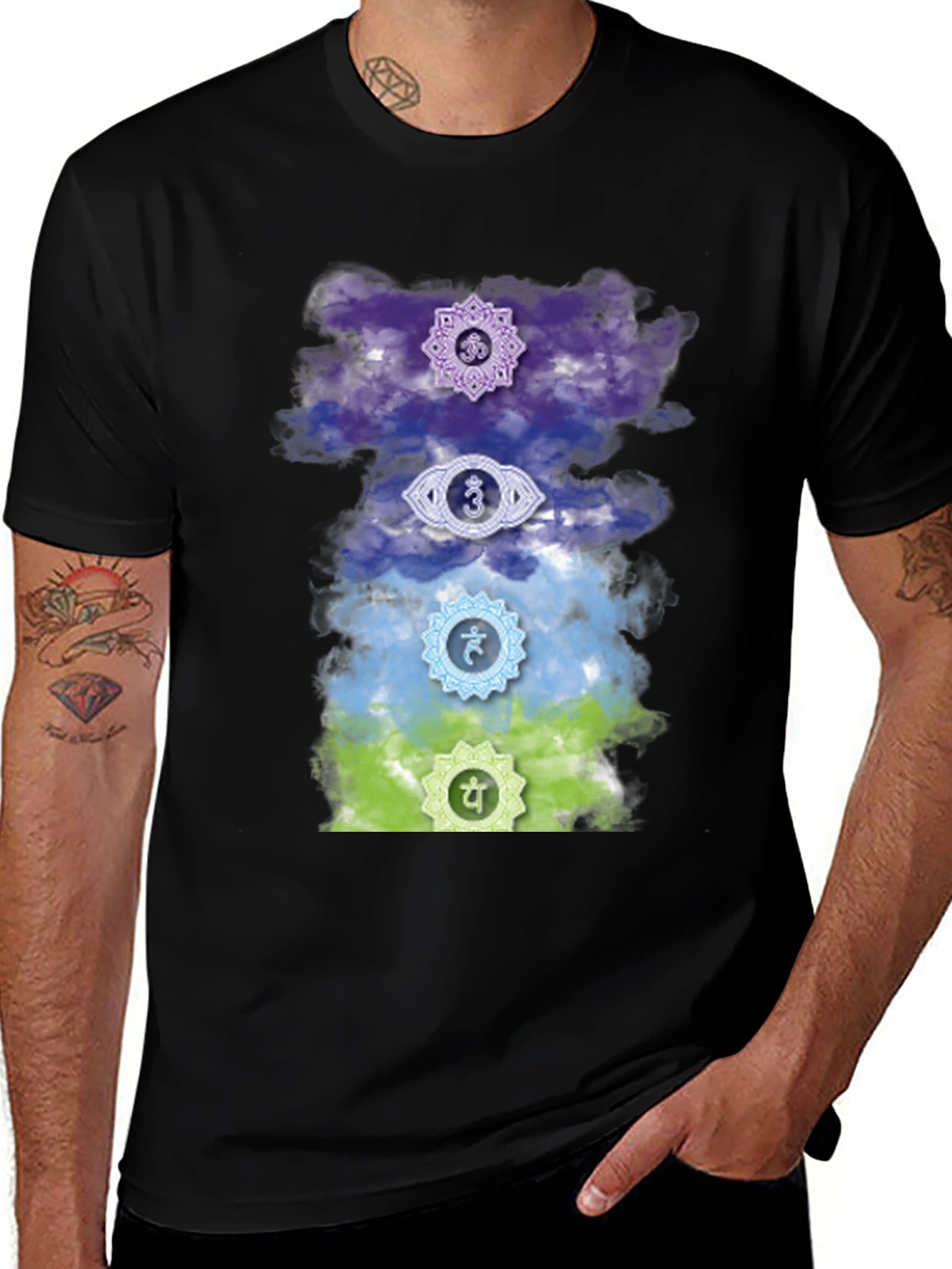 Variant 5 of Chakra Symbol T-Shirt - Spiritual Design