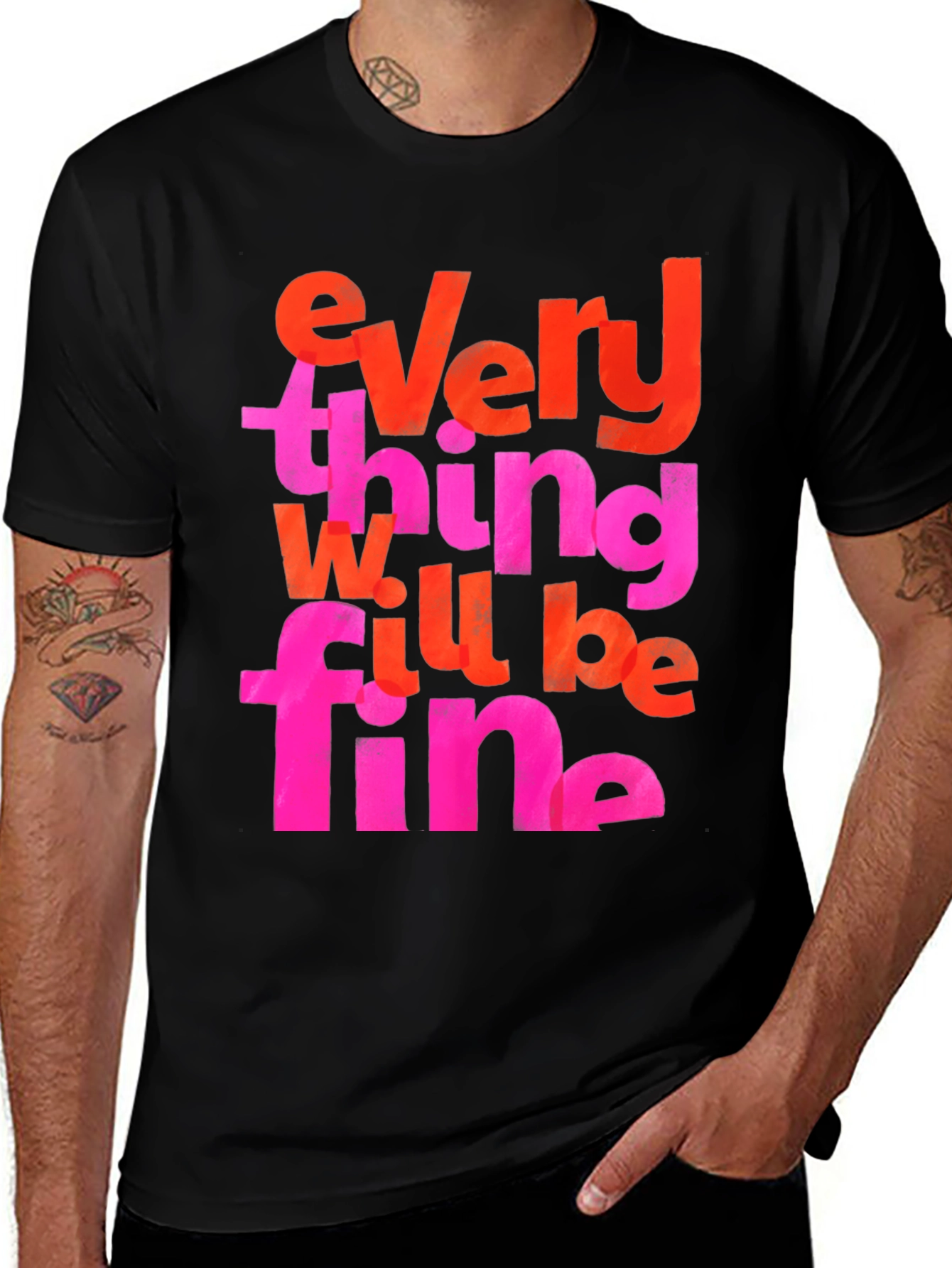 Variant 16 of Everything Will Be Fine Graphic Tee - Comfort Fit