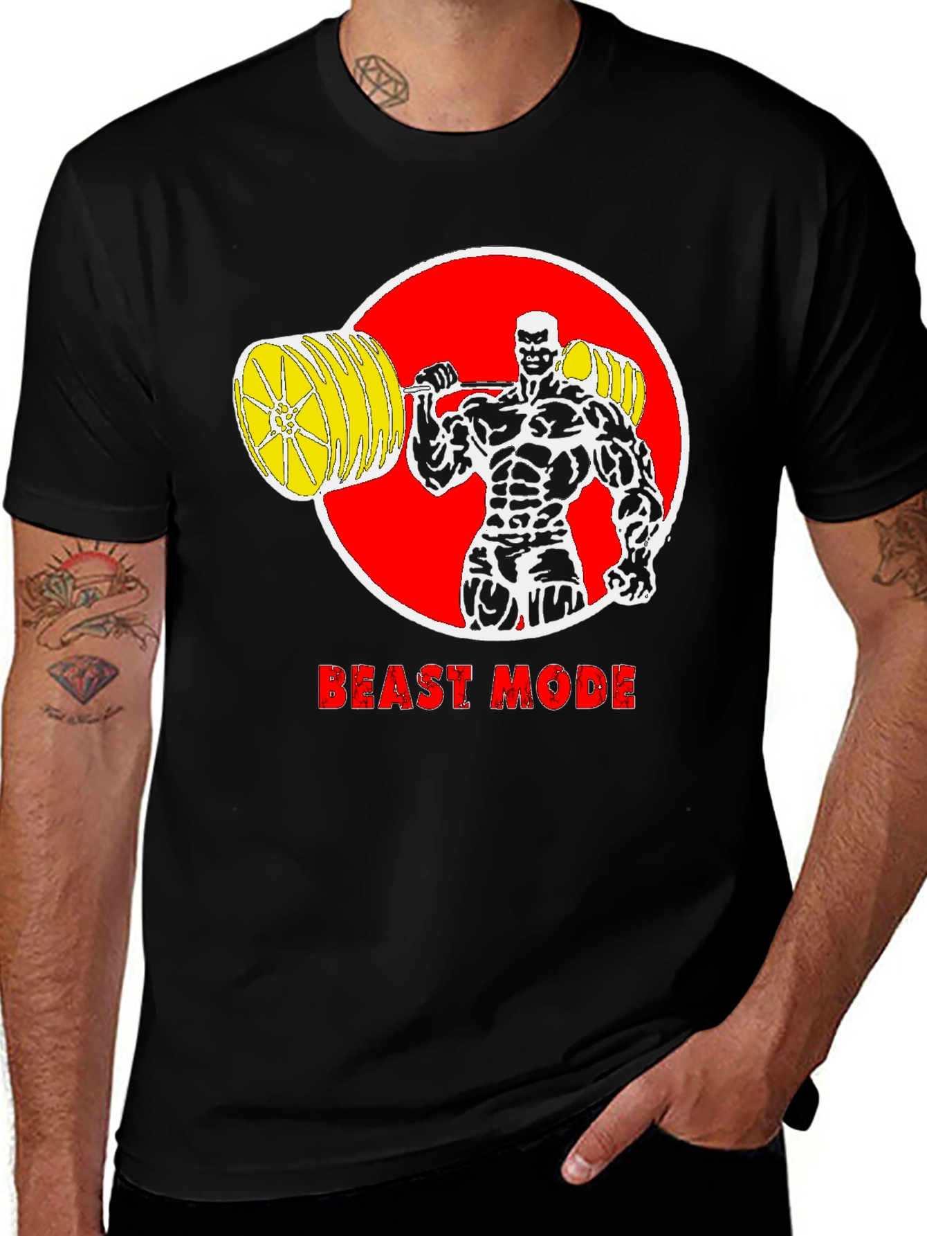 Beast Mode T-Shirt: Bodybuilder Design
