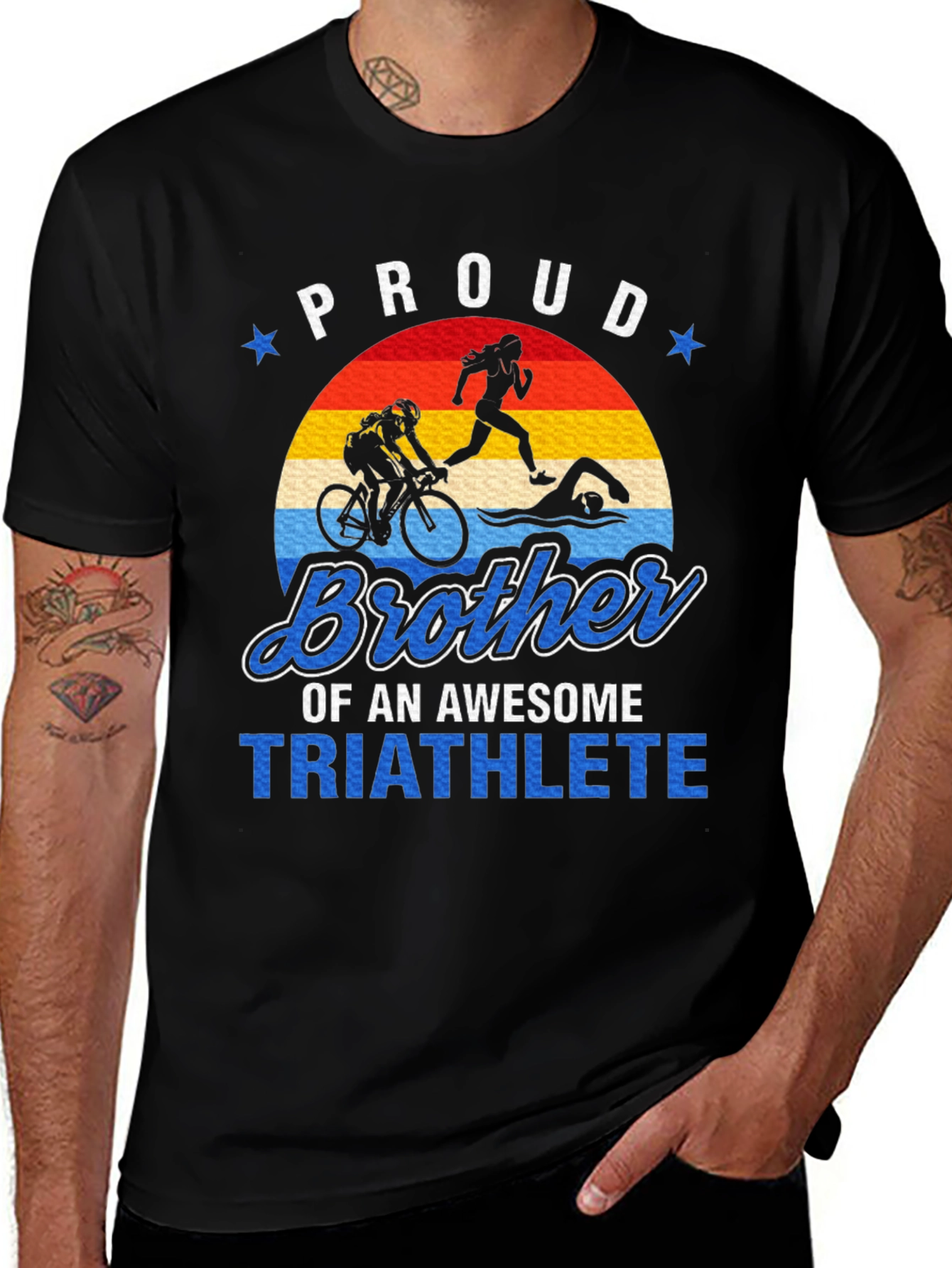 Variant 8 of Proud Brother of a Triathlete T-Shirt
