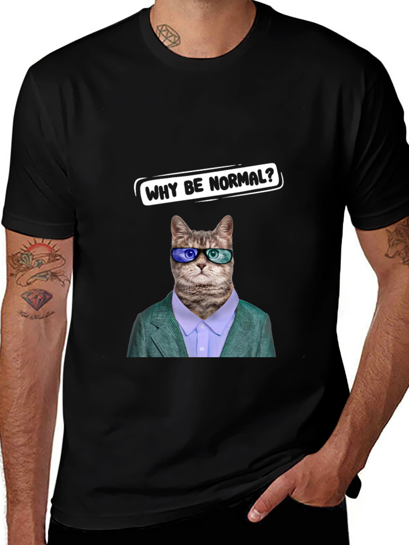 Variant 6 of Funny Cat T-Shirt - Why Be Normal?