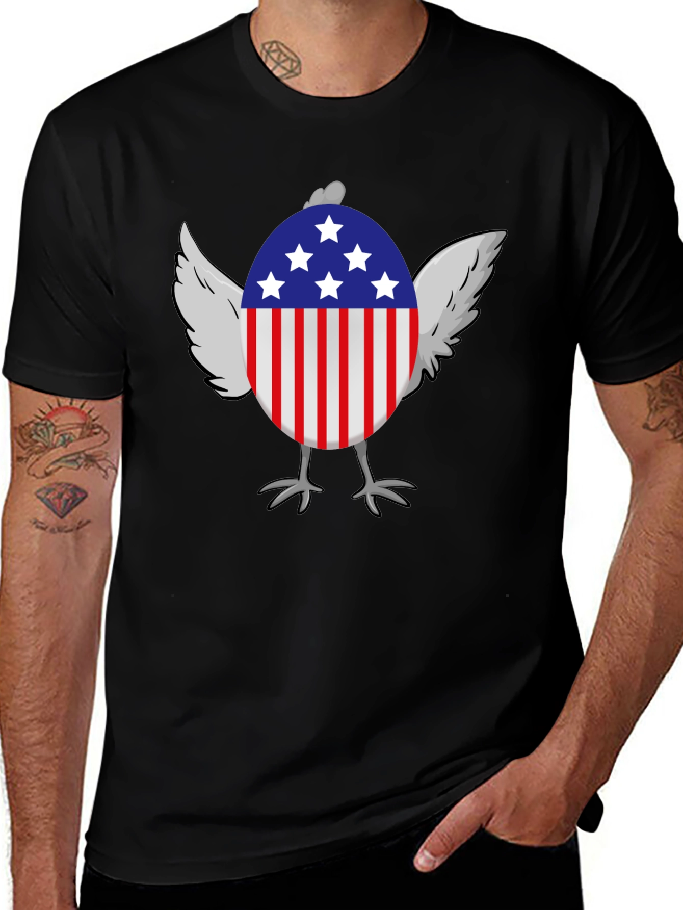 Variant 23 of American Chicken Patriotic USA Graphic T-Shirt