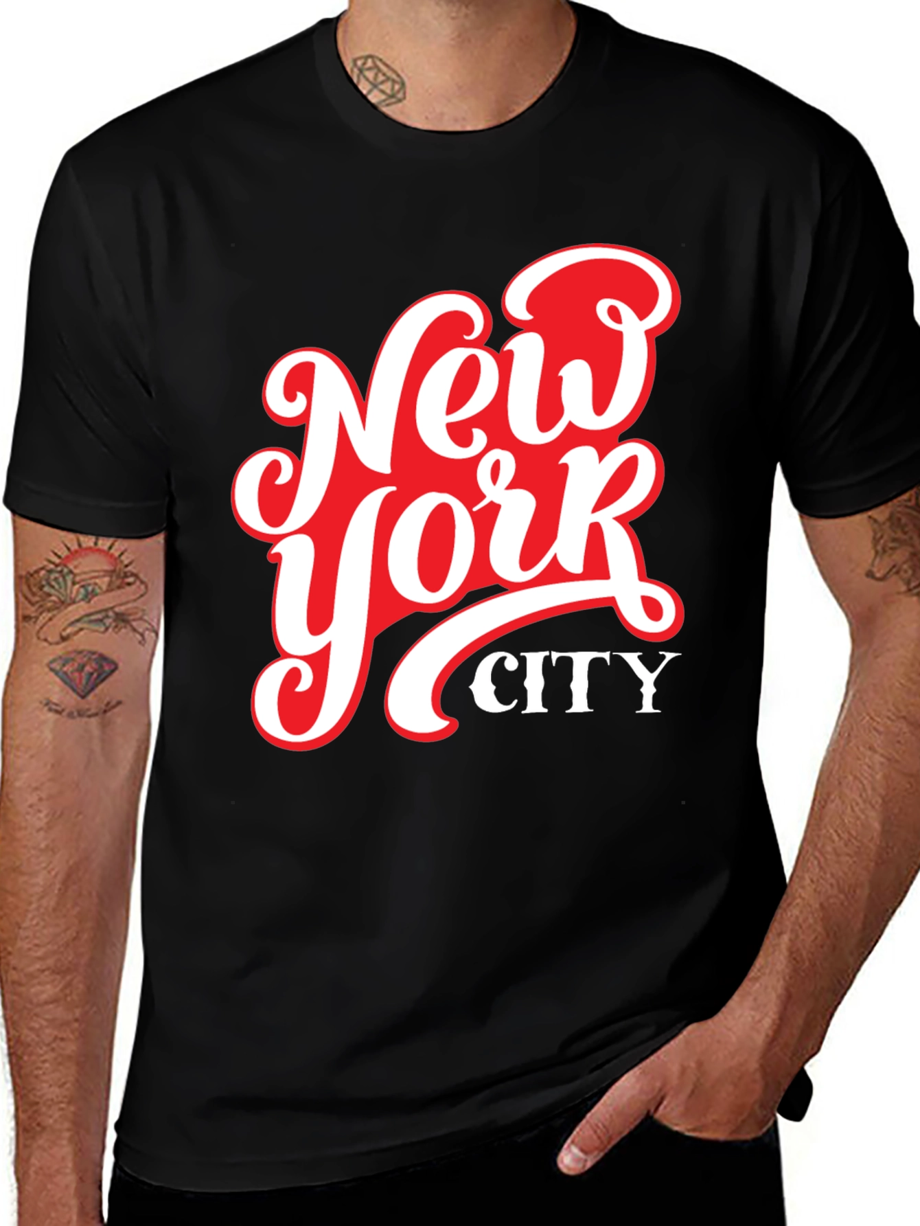 Variant 5 of New York City Graphic Tee - Stylish Black T-Shirt