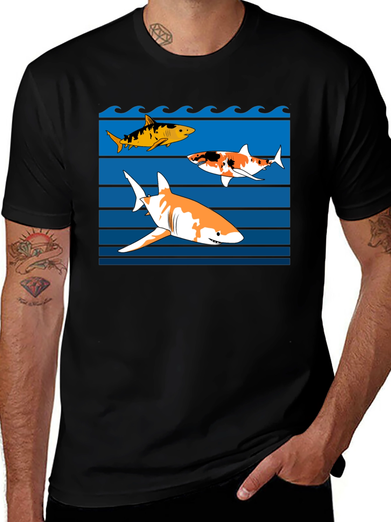 Variant 22 of Cool Koi Shark Graphic T-Shirt