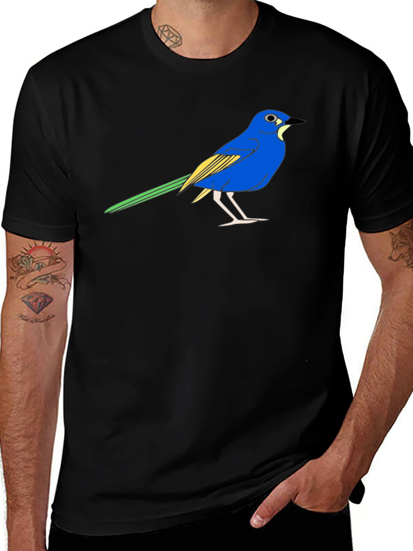 Variant 21 of Blue Bird Graphic Tee - Trendy Casual Comfort