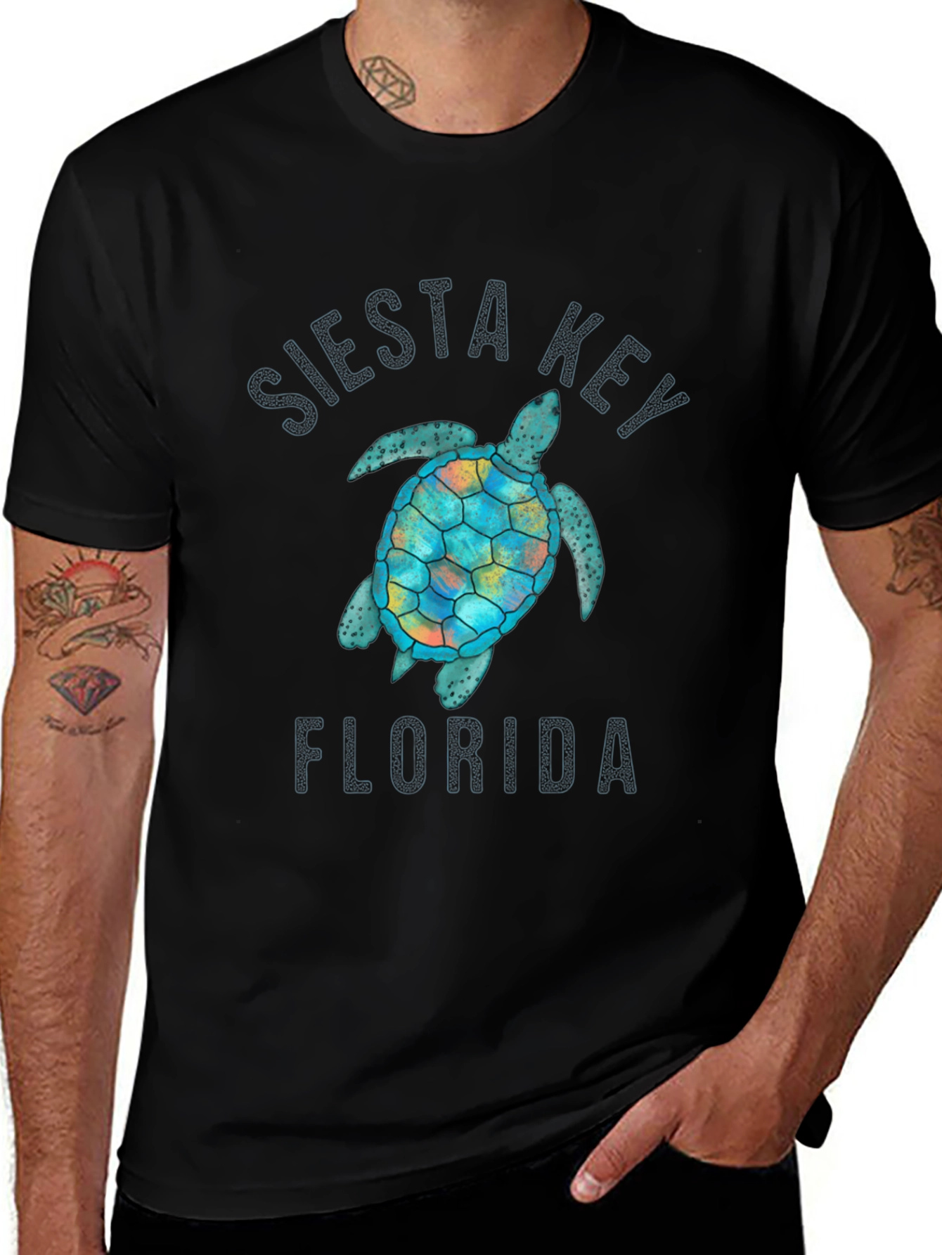 Siesta Key Florida Turtle Graphic Tee