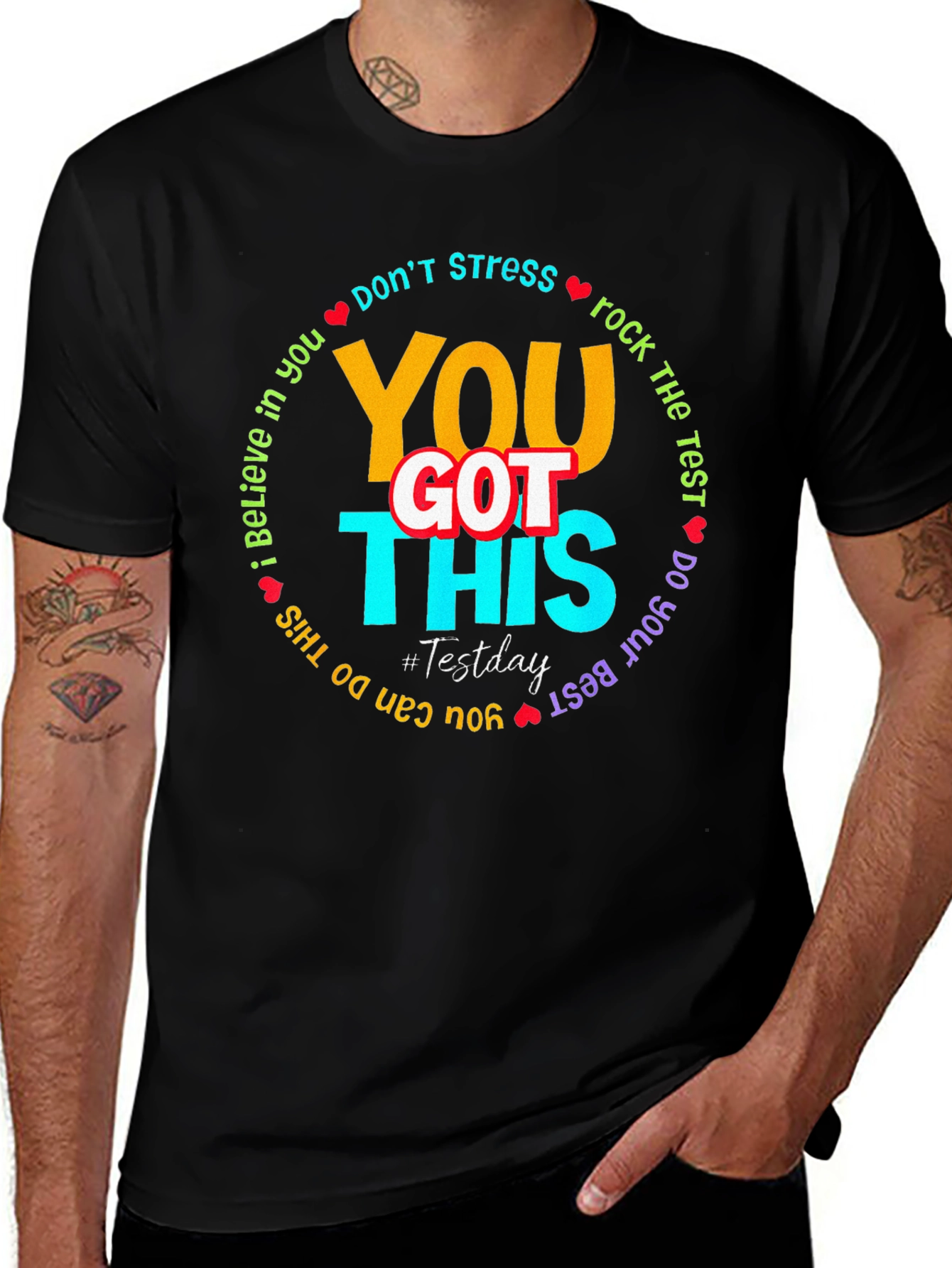 Variant 3 of You Got This Test Day T-Shirt: Motivational Tee