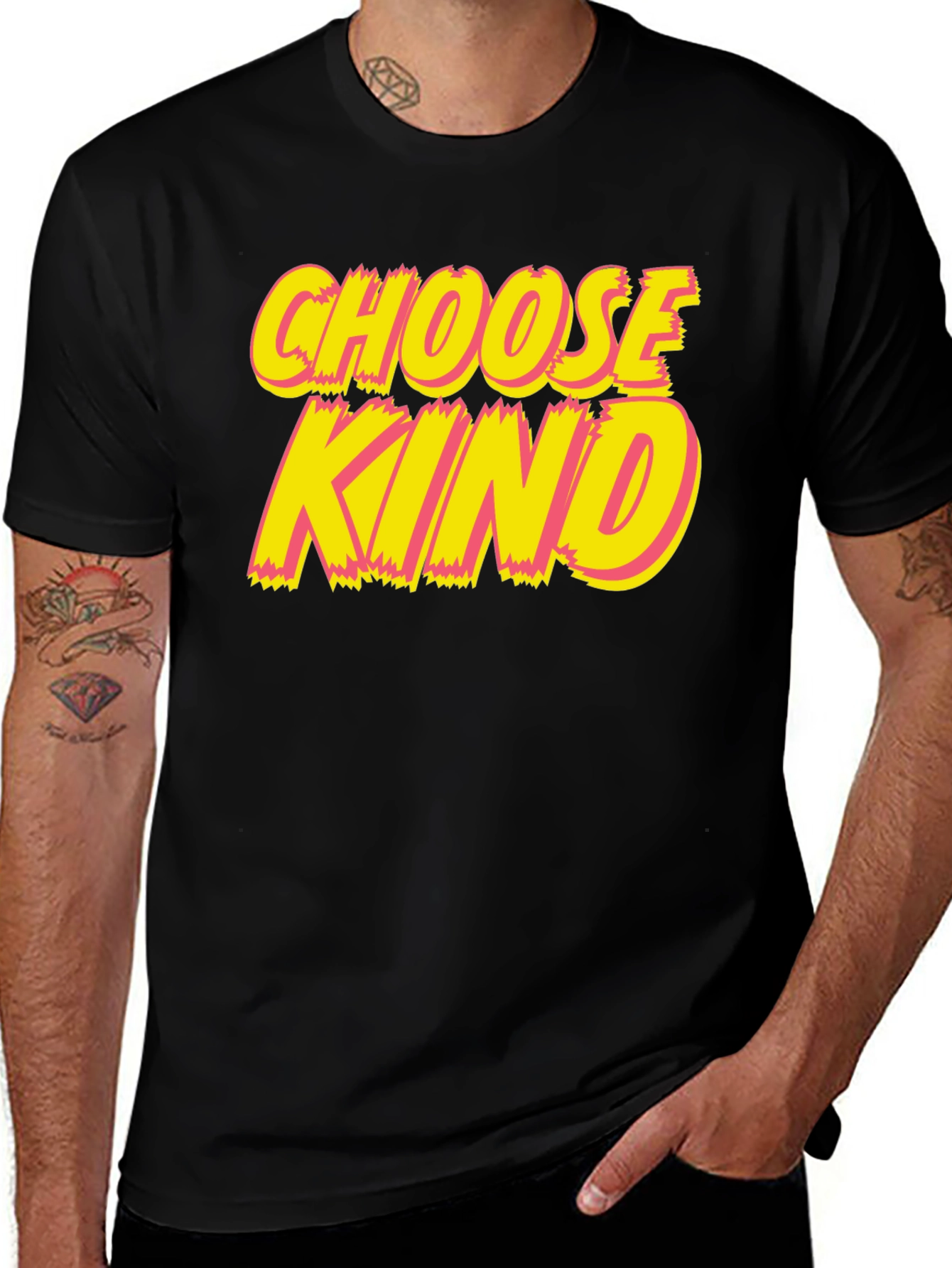 Choose Kind Graphic Tee - Black Crew Neck T-Shirt