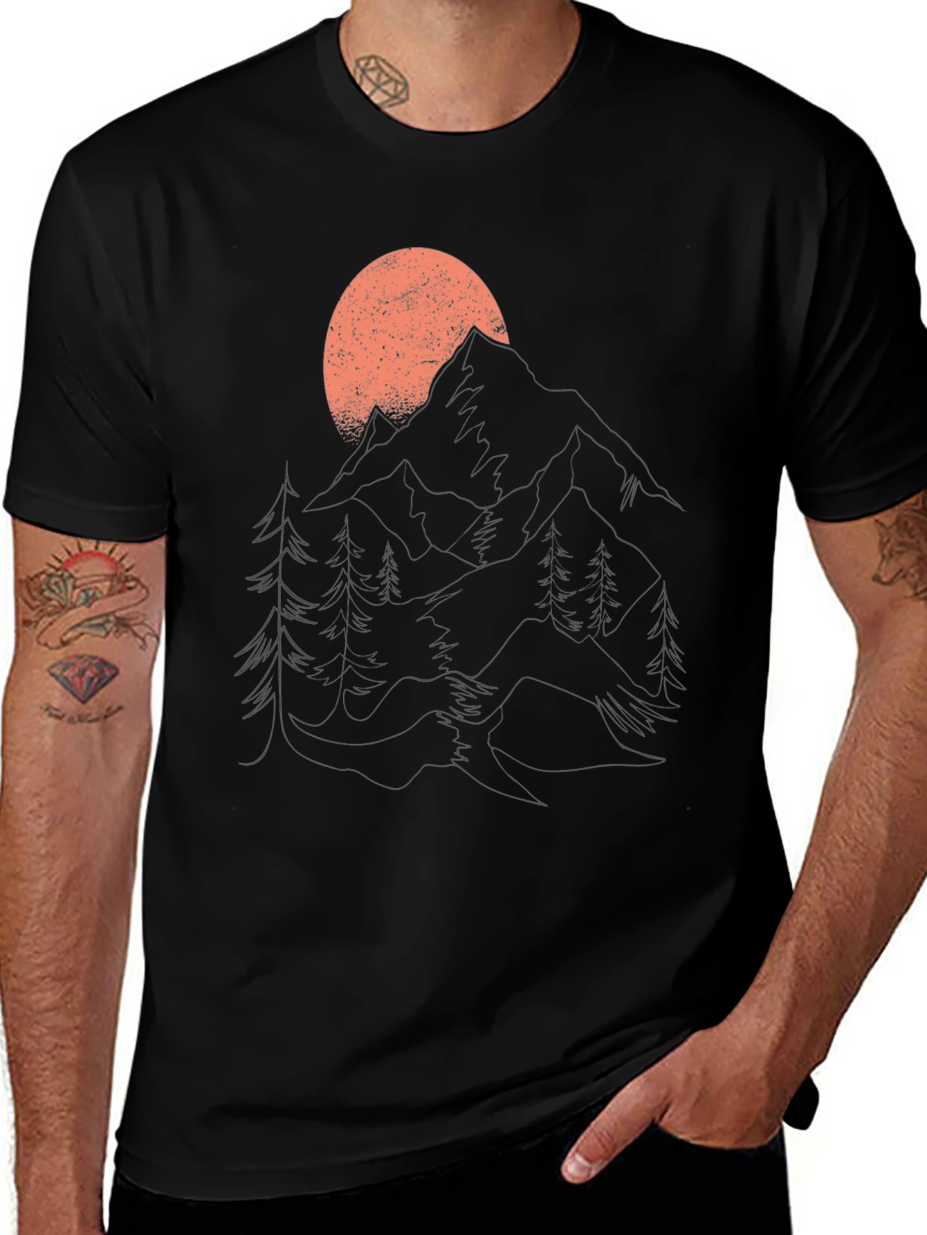Variant 28 of Mountain Sunset Graphic Tee - Nature Inspired Comfort