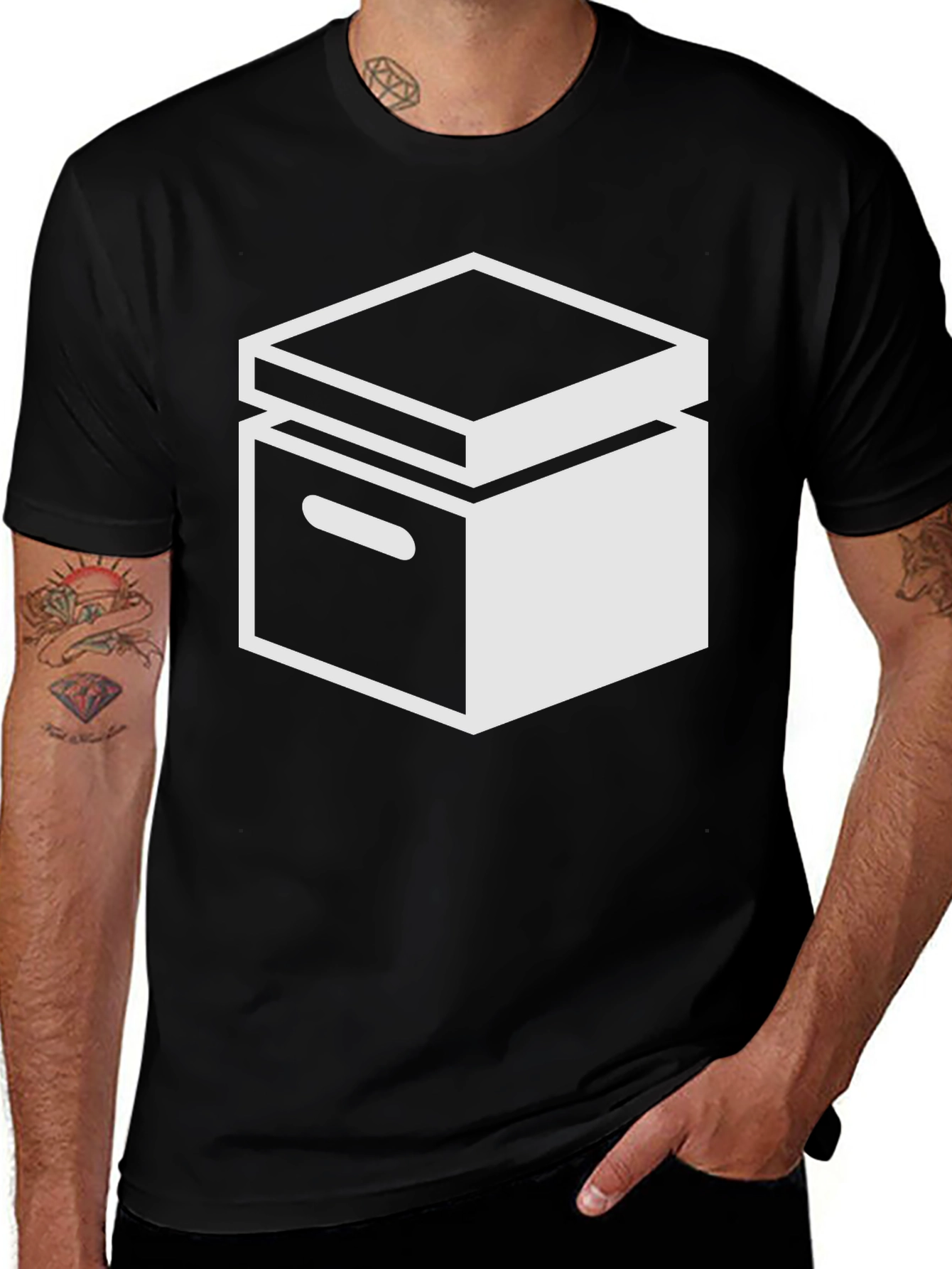 Box Graphic Black T-Shirt