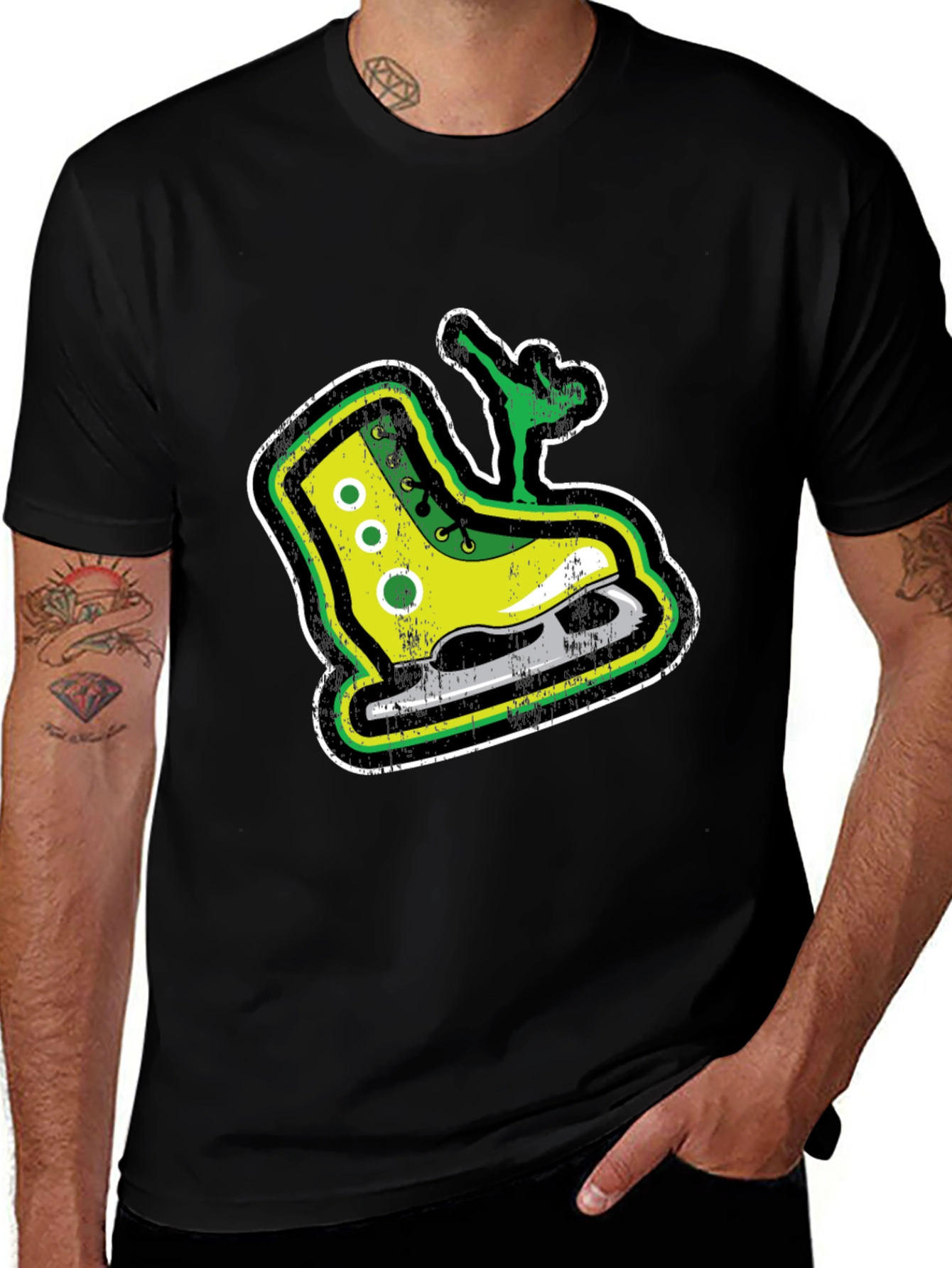 Variant 9 of Retro Ice Skate Graphic T-Shirt