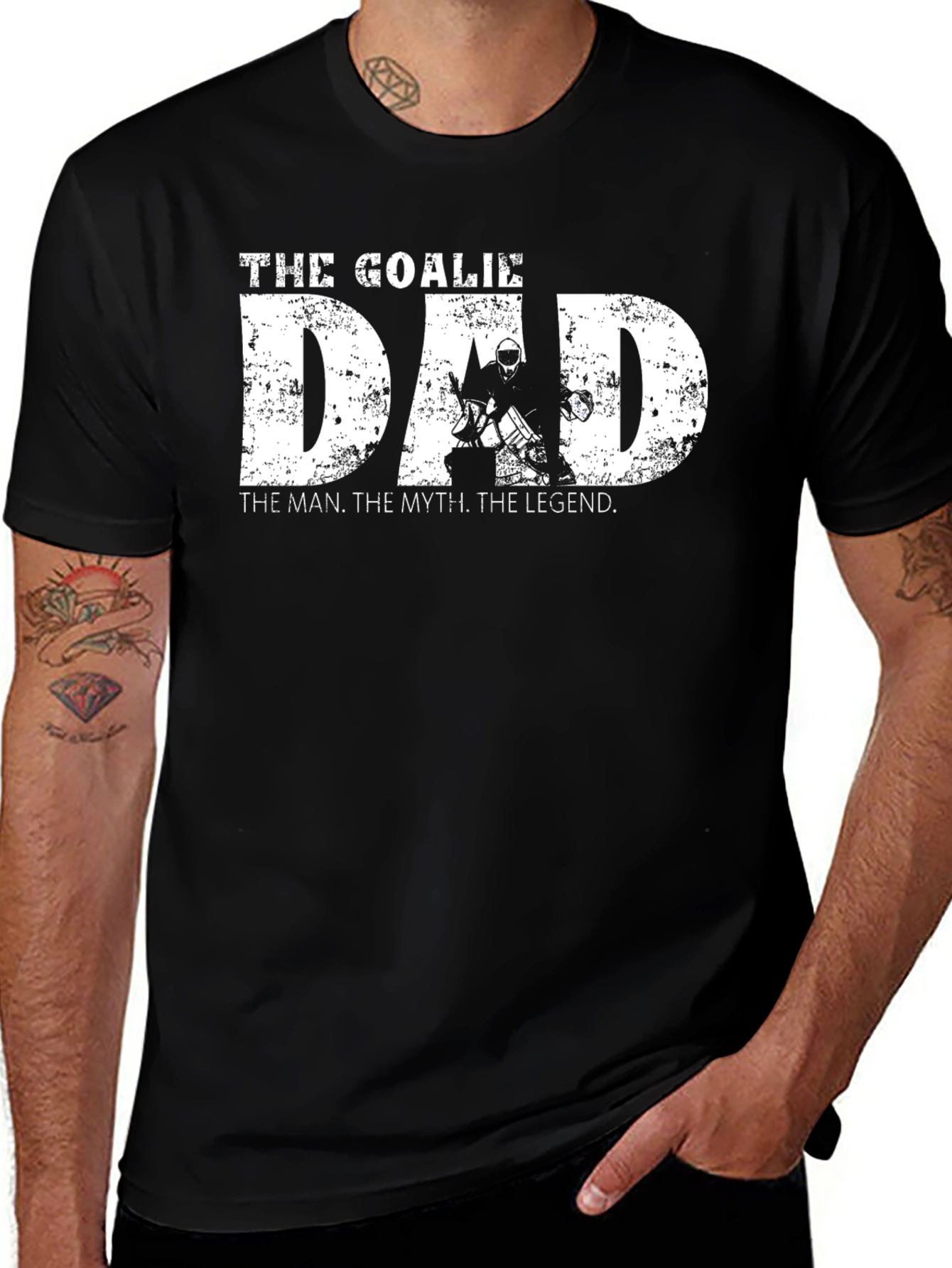 Variant 25 of The Goalie Dad T-Shirt - Hockey Legend