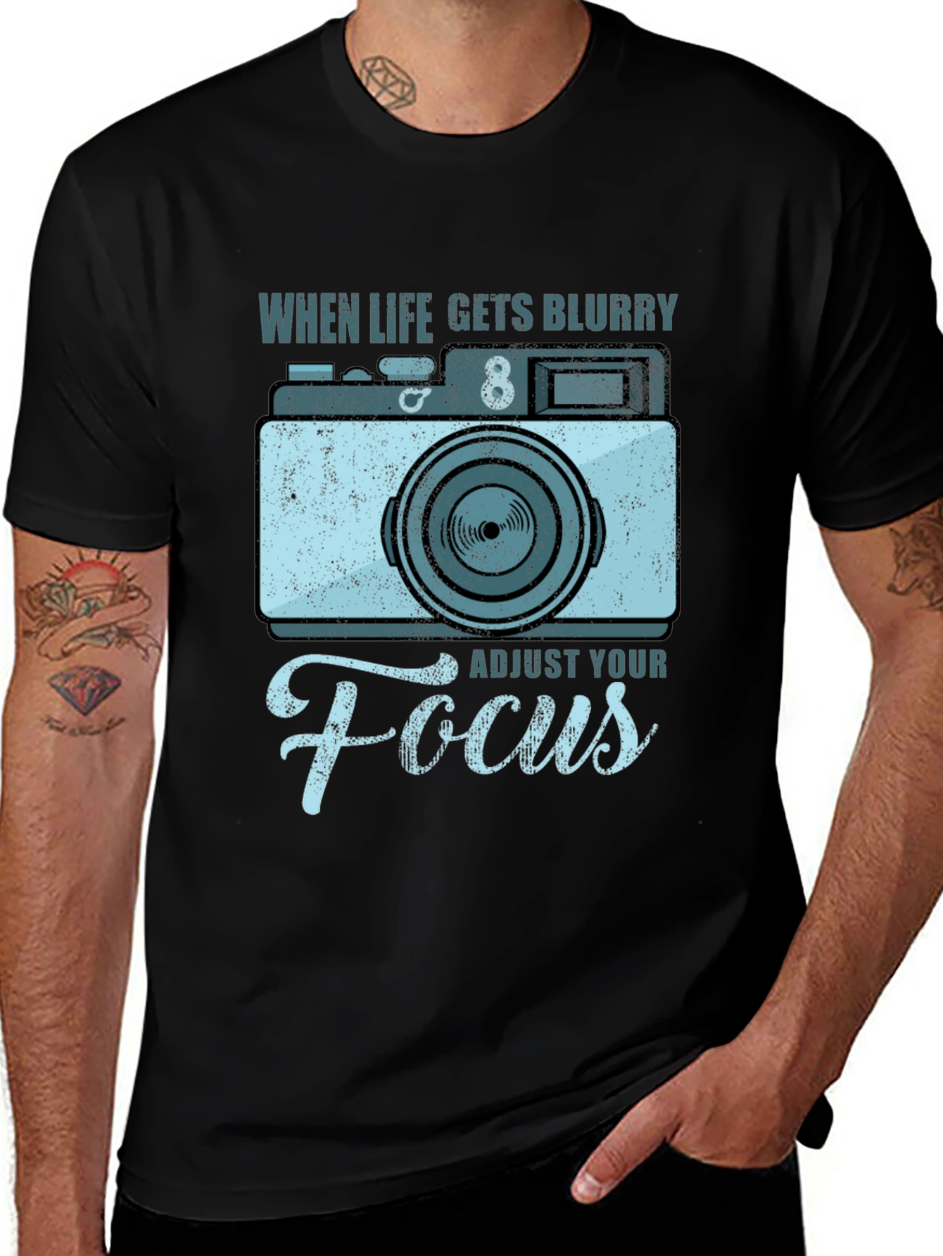 Variant 17 of When Life Gets Blurry Adjust Your Focus T-Shirt