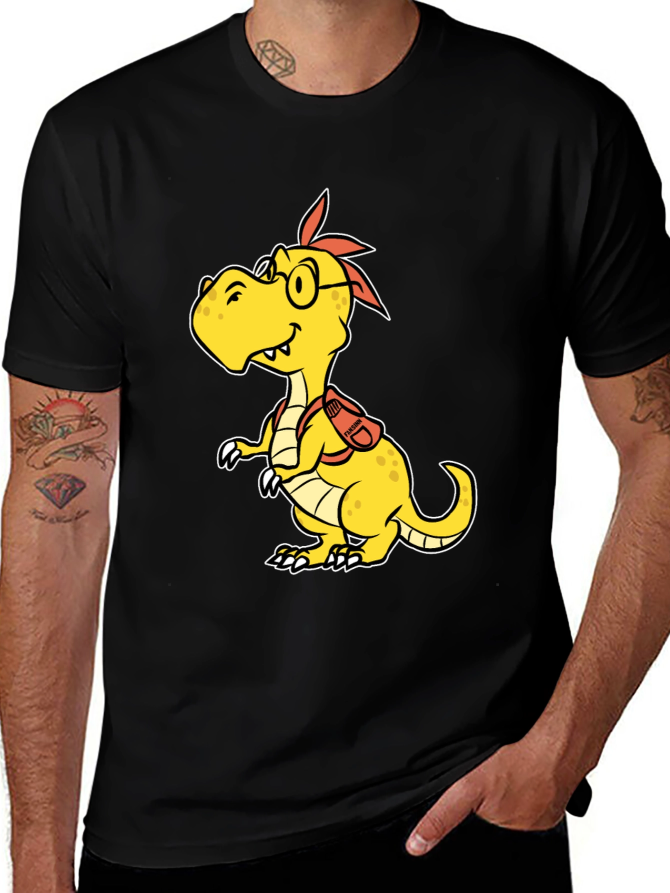 Variant 28 of Dino Student T-Shirt - Cute Cartoon Dinosaur