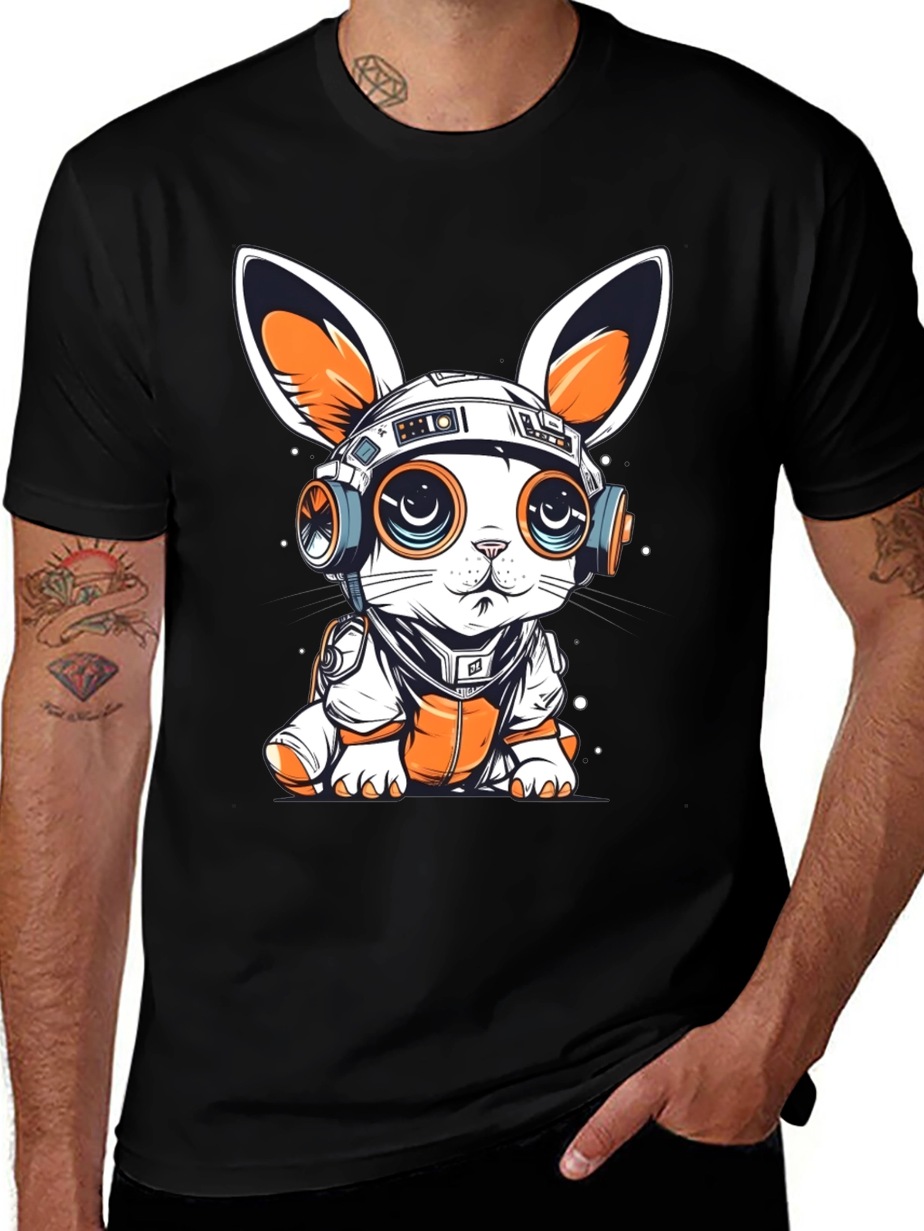 Variant 22 of Cyberpunk Bunny Graphic Tee