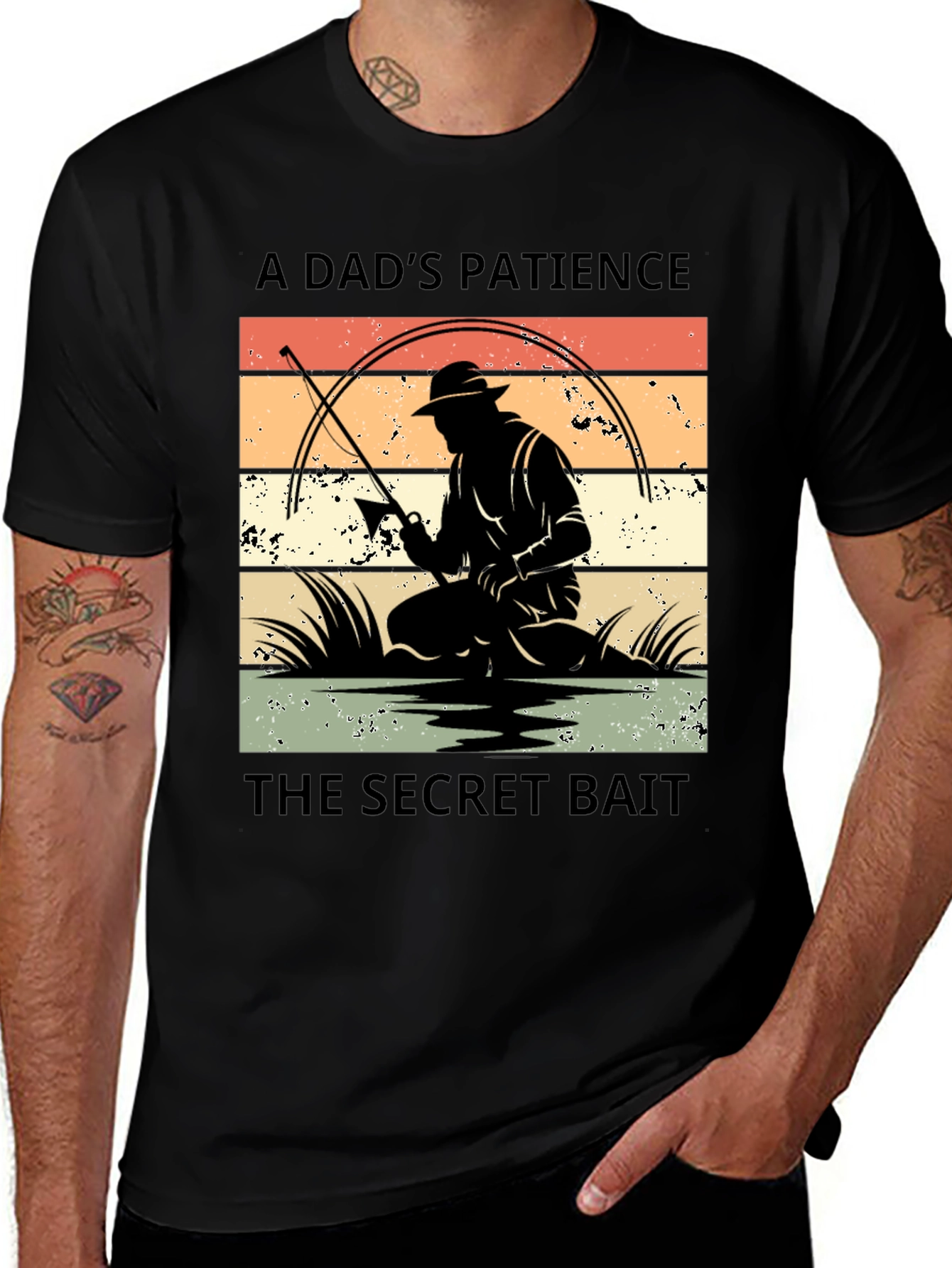Variant 9 of A Dad's Patience Fishing T-Shirt