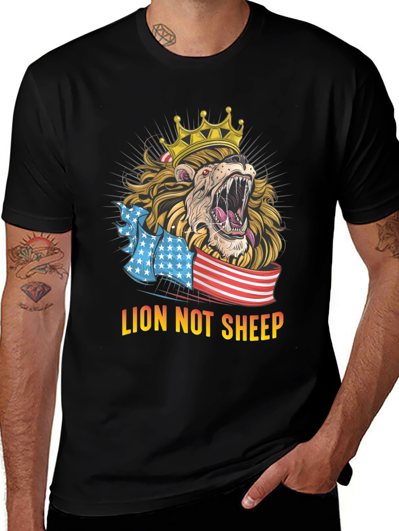 Variant 7 of Lion Not Sheep Graphic T-Shirt