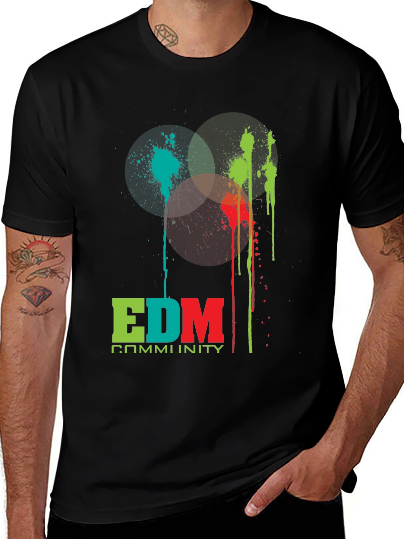 EDM Community Black T-Shirt - Music Lover Tee