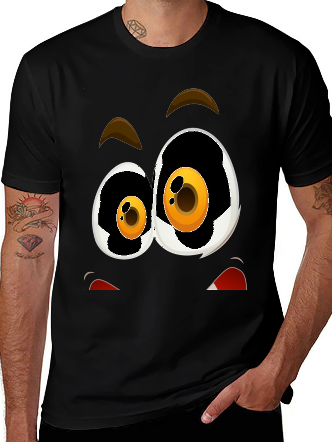 Variant 29 of Funny Cartoon Face Graphic Novelty T-Shirt