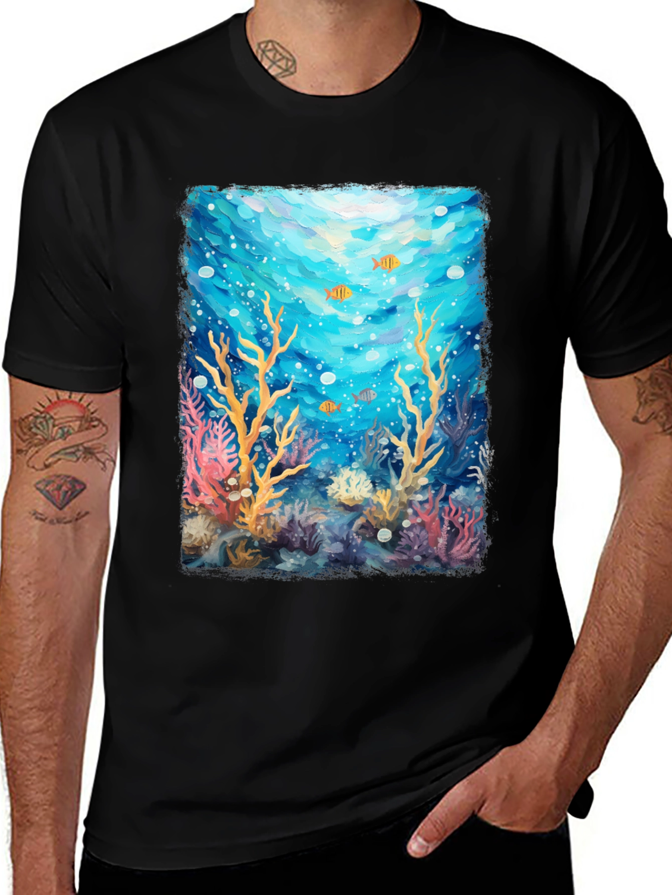 Underwater Scene Graphic T-Shirt
