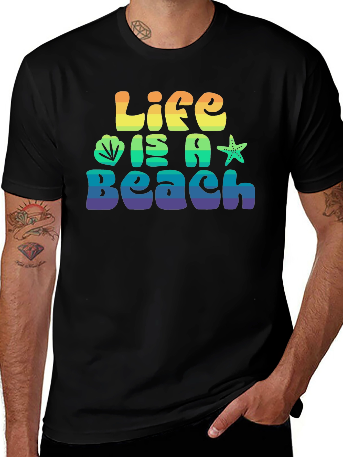 Variant 16 of Life is a Beach Graphic Tee