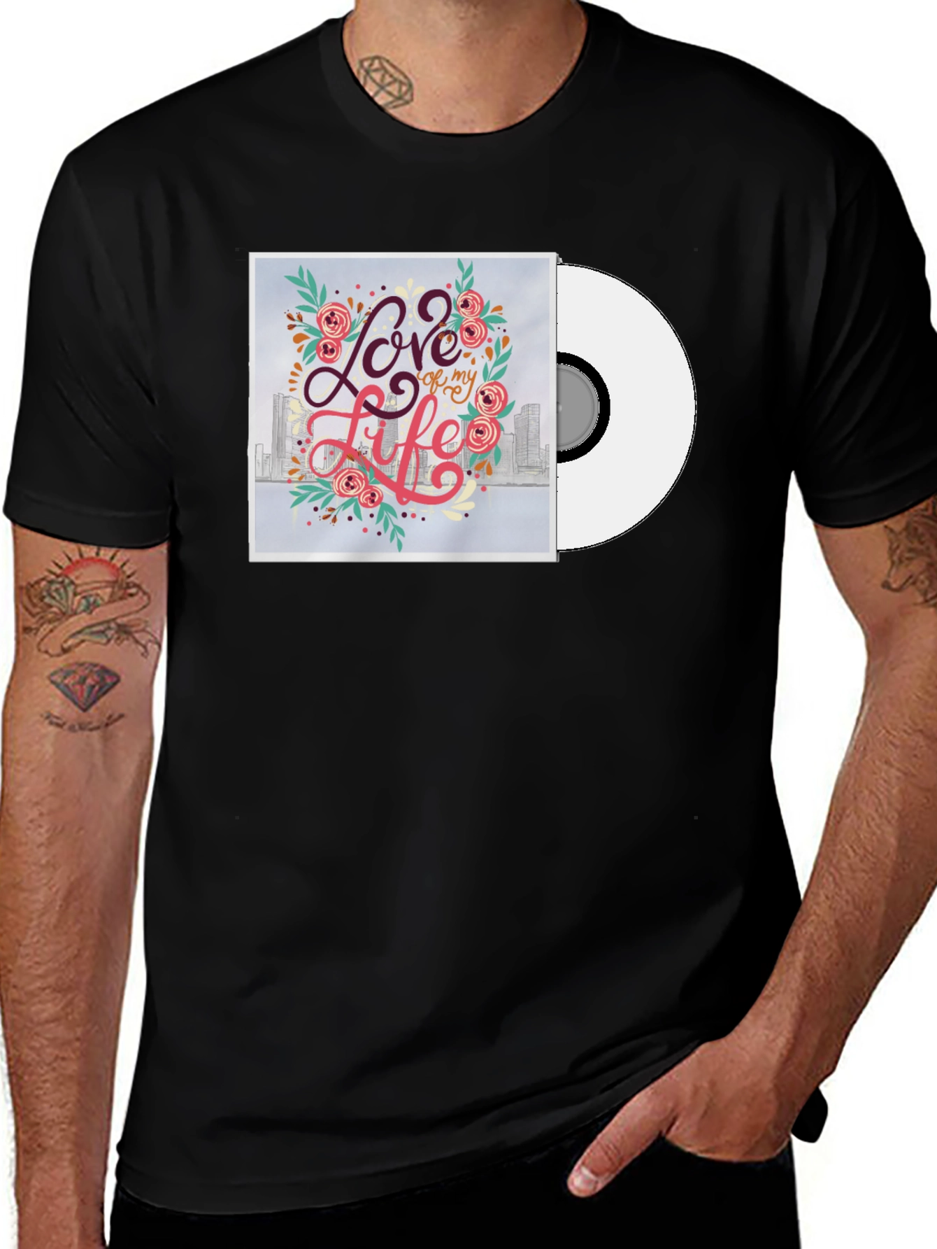 Variant 25 of Love of My Life Black Graphic Tee