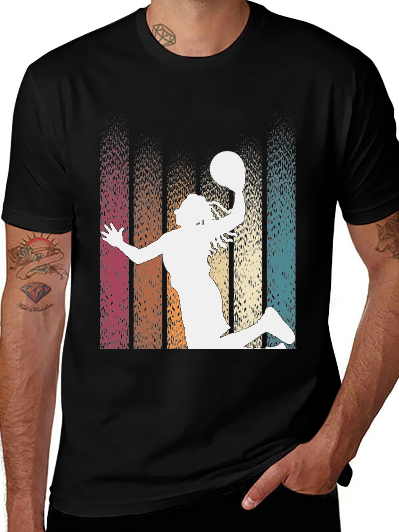 Variant 6 of Retro Basketball Graphic Tee