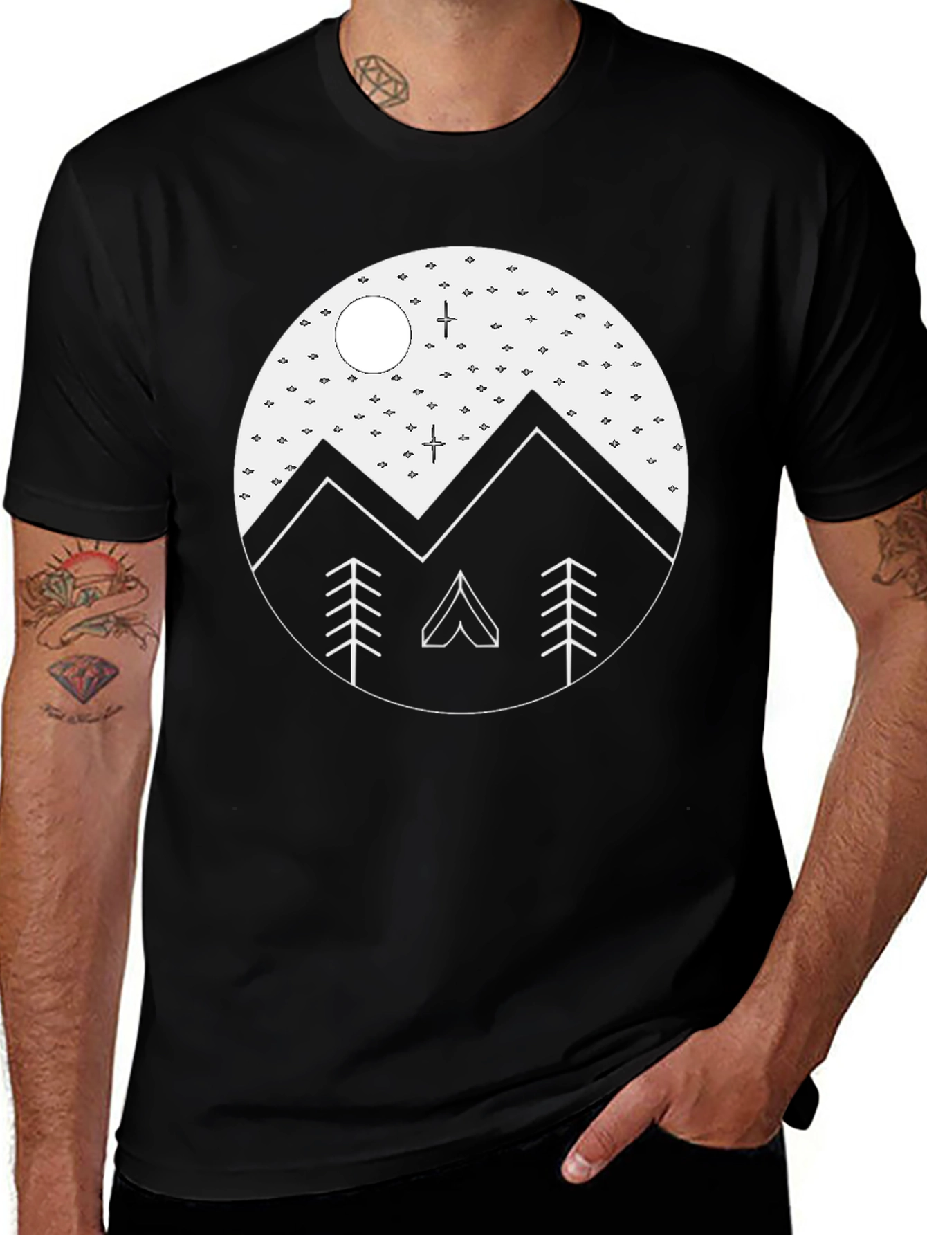 Variant 30 of Outdoor Adventure Graphic Tee - Black