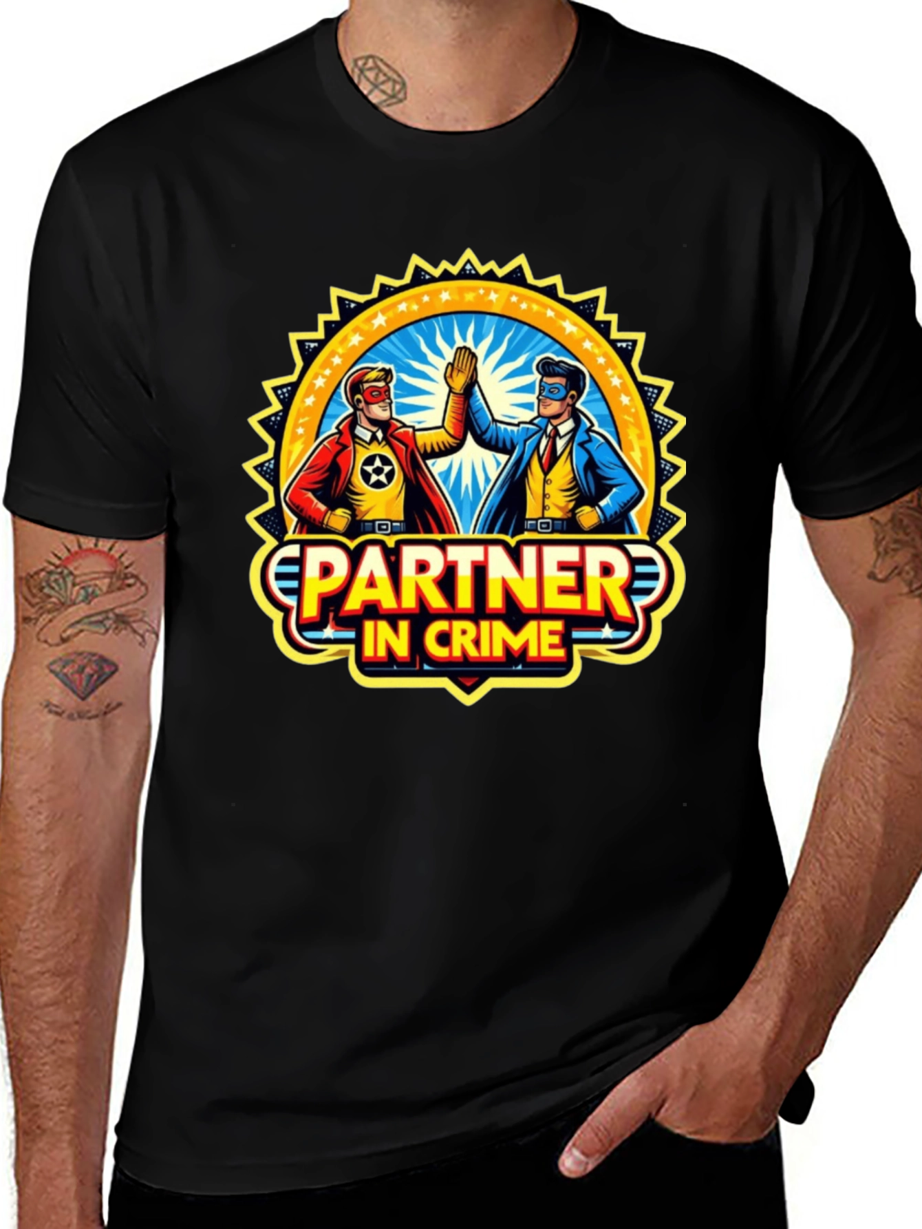 Partner in Crime T-Shirt - Superhero Duo