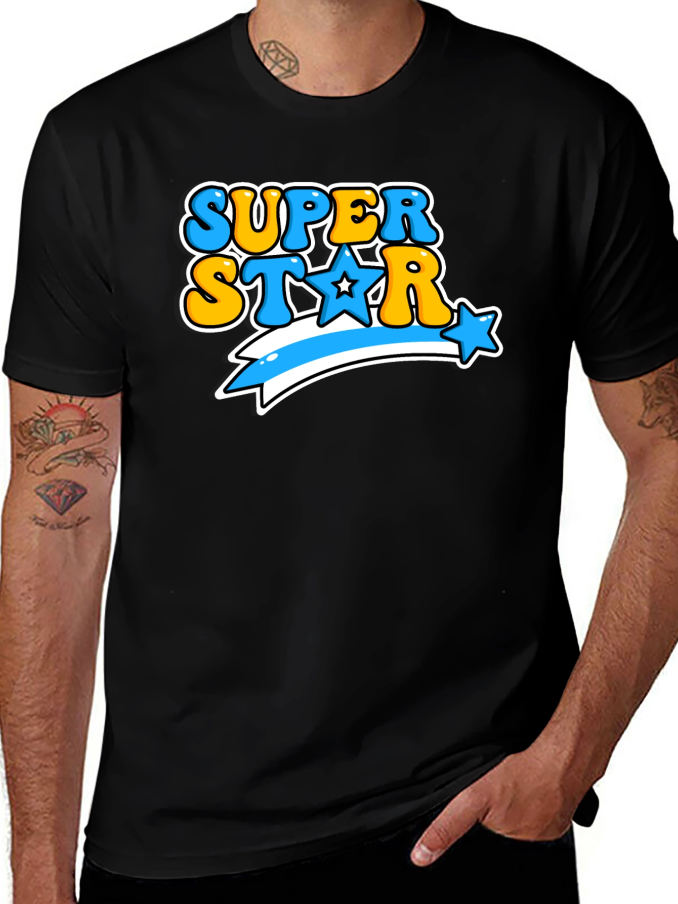 Variant 28 of Superstar Graphic Tee - Stylish Cotton Blend T-Shirt