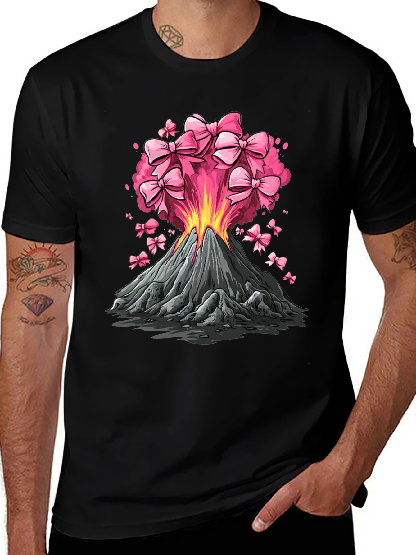 Variant 12 of Volcano Pink Bow Eruption Graphic Tee