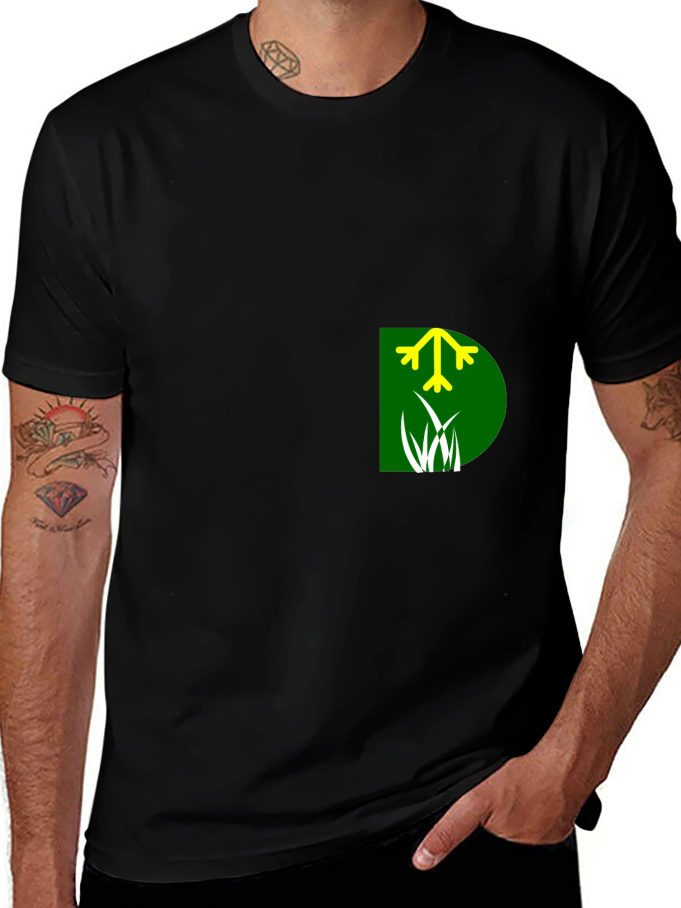 Variant 21 of Nature Emblem Black T-Shirt