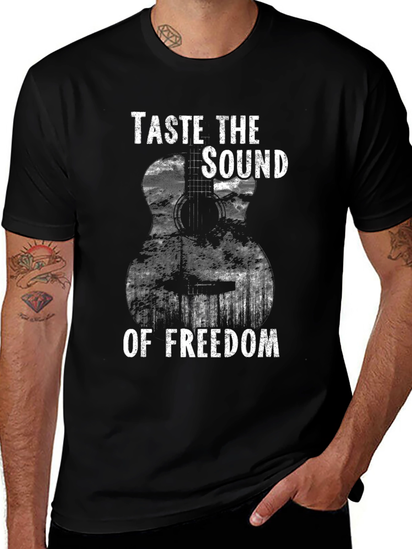Variant 15 of Taste the Sound of Freedom Guitar Graphic Tee