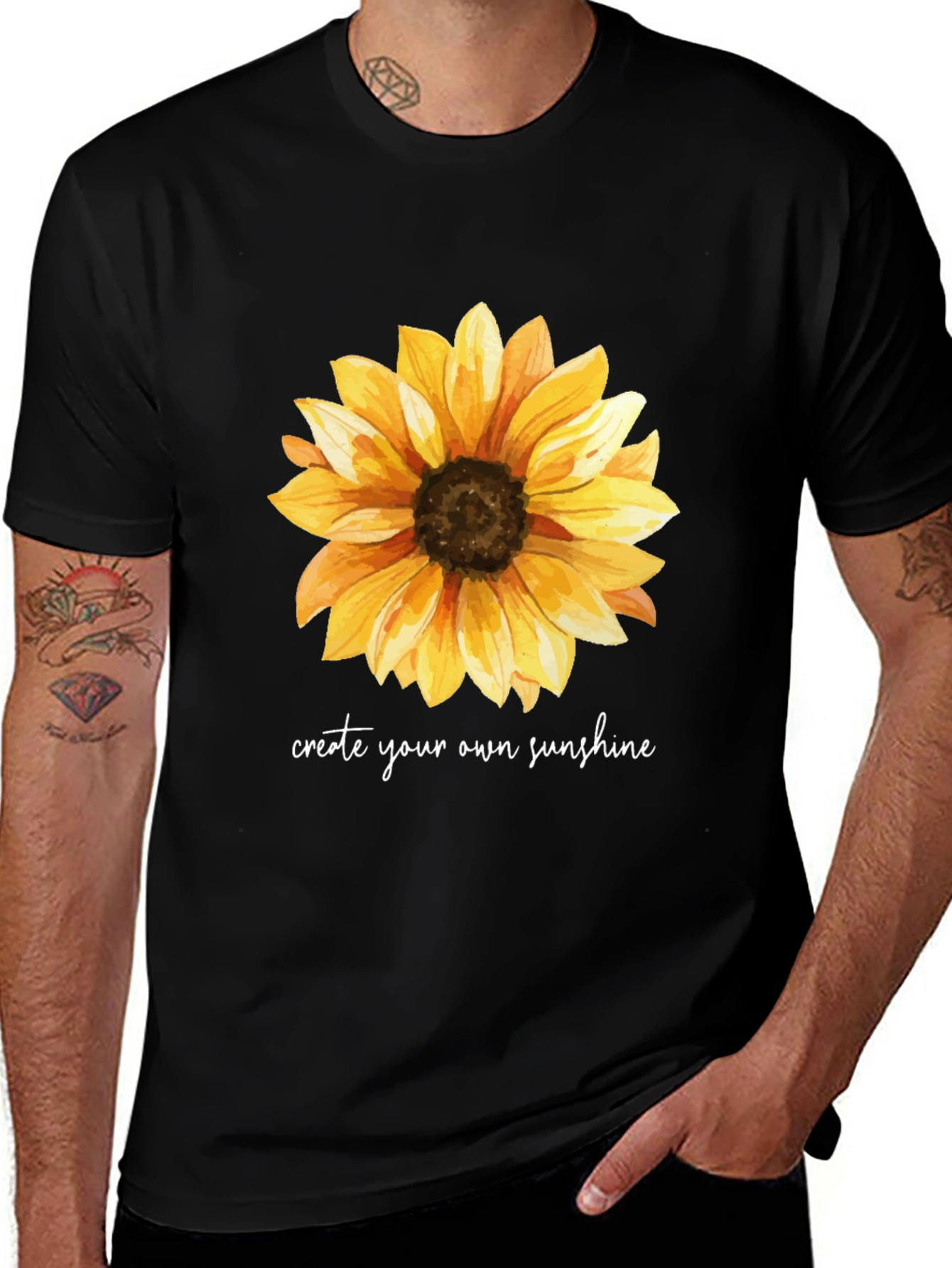 Variant 2 of Sunflower Graphic T-Shirt - Create Your Own Sunshine