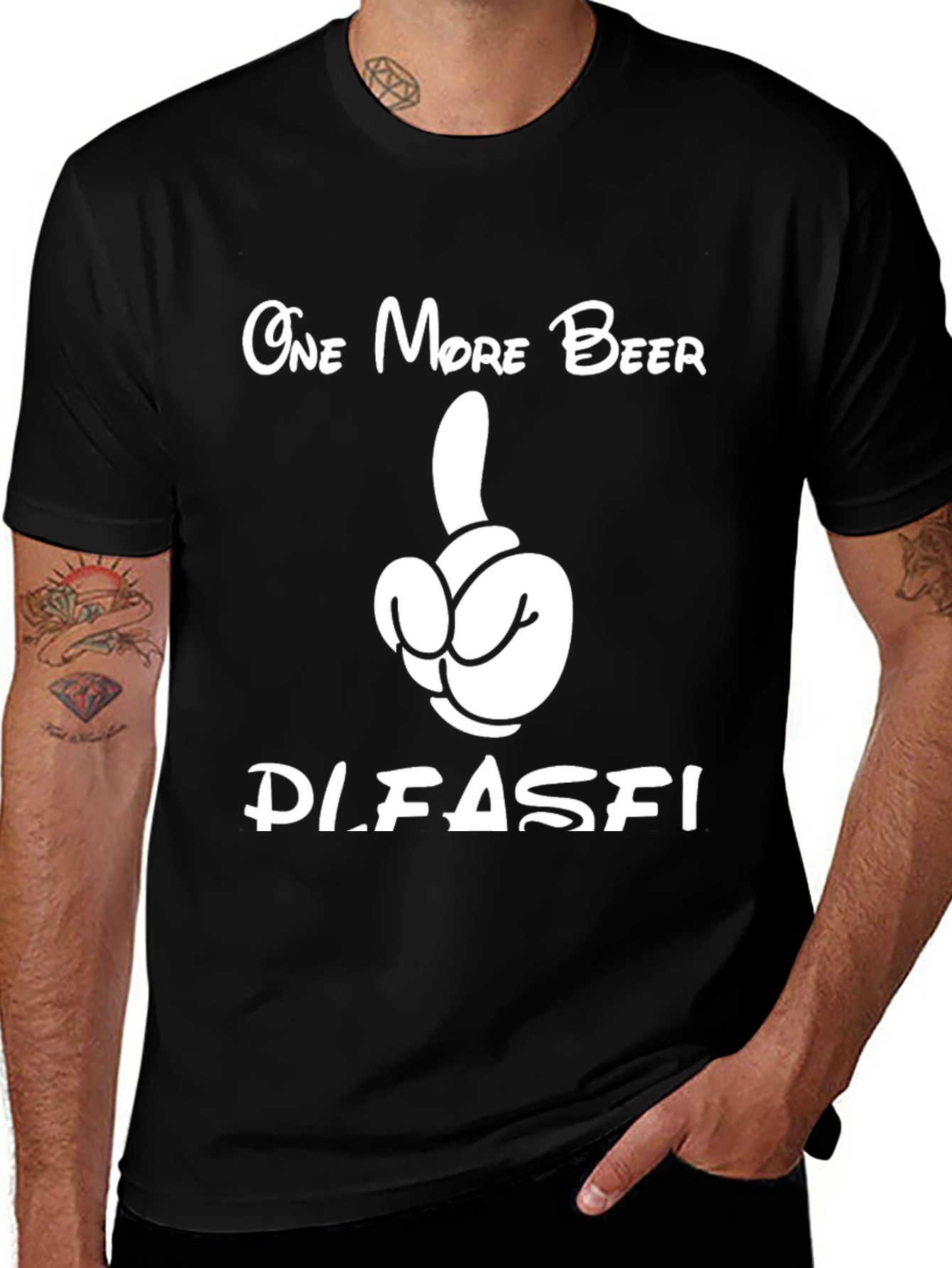 Variant 4 of Funny Beer T-Shirt - One More Beer Please!