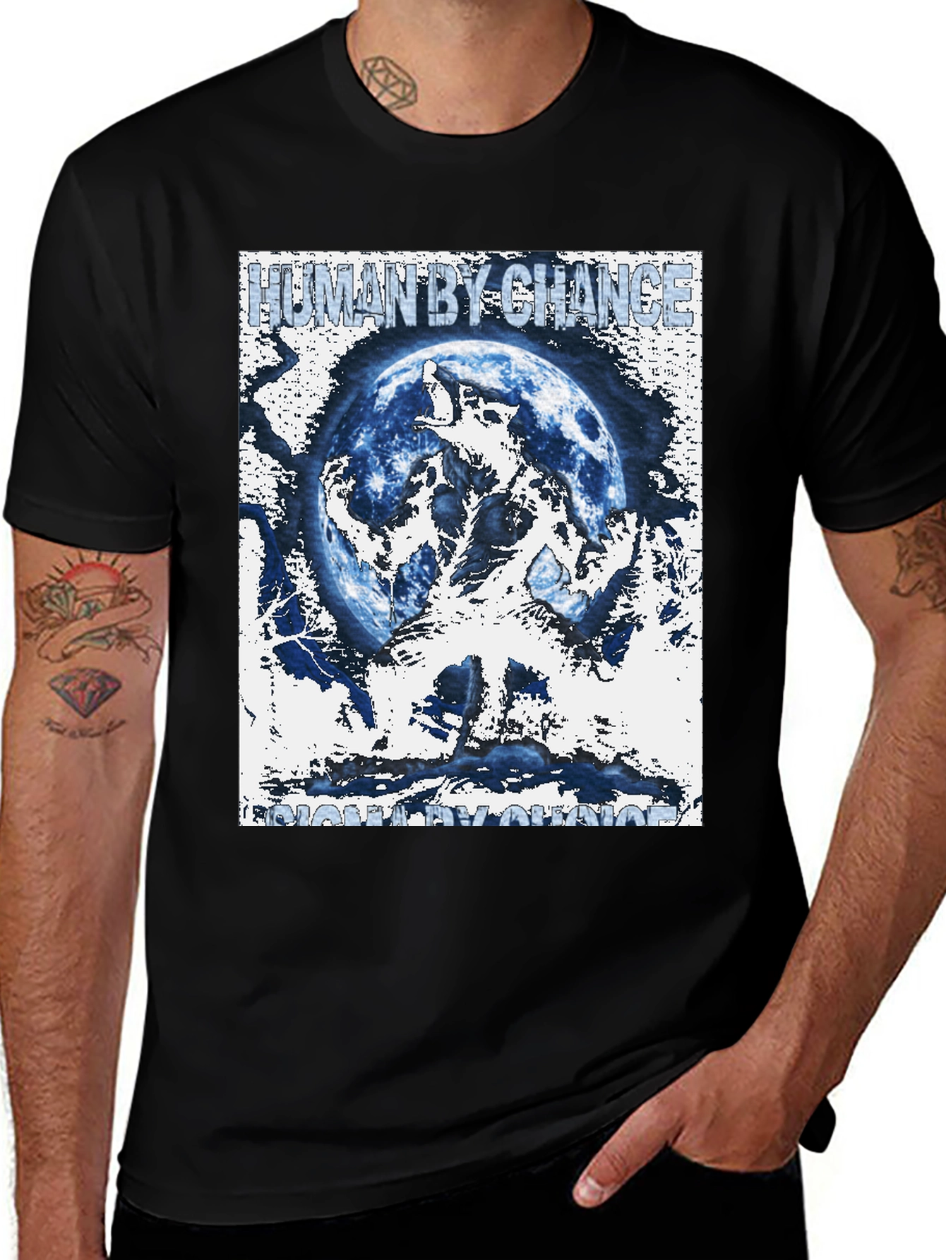 Variant 22 of Human By Chance Graphic Print Crew Neck T-Shirt