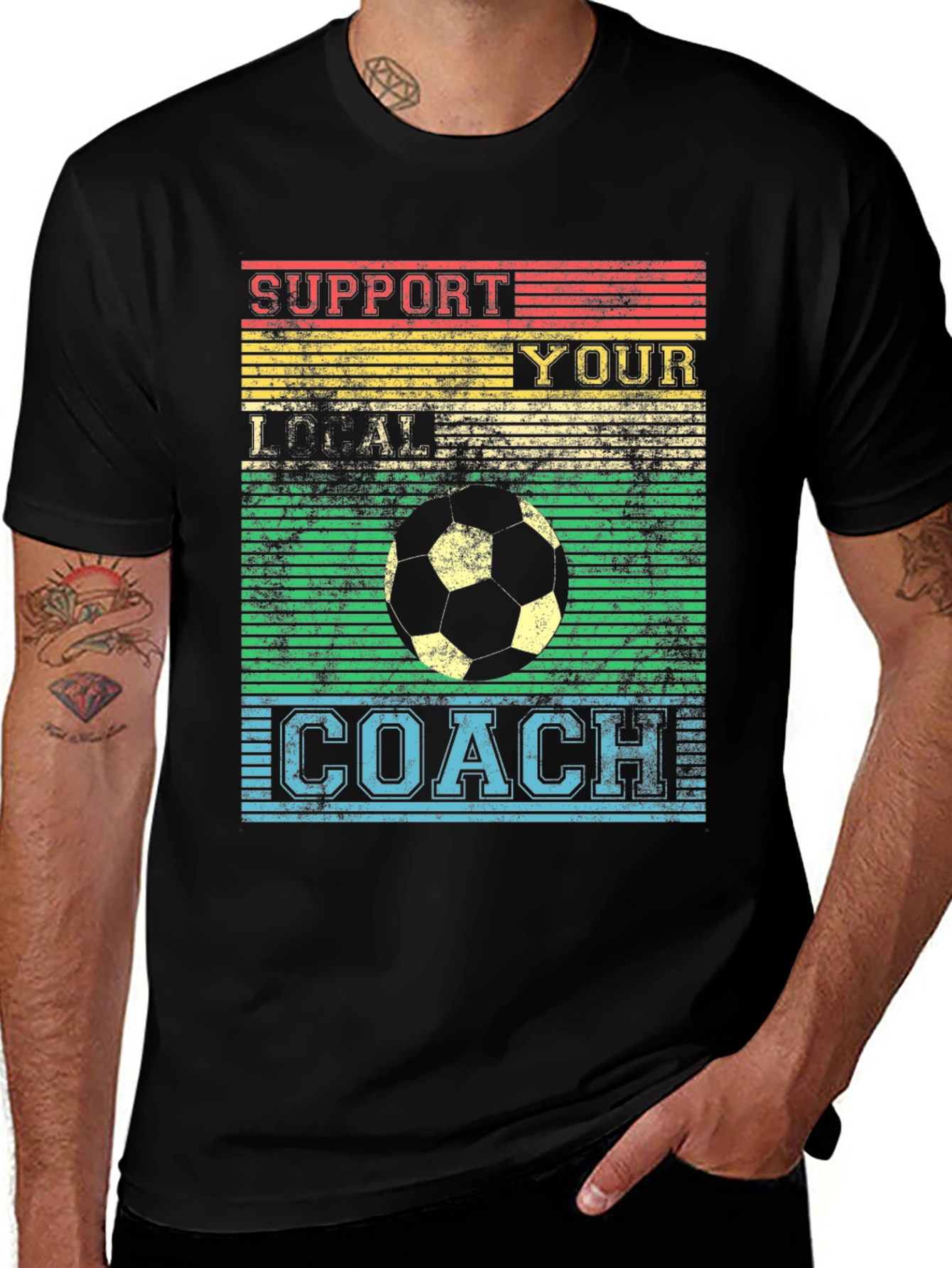 Variant 10 of Support Your Local Coach Retro Soccer T-Shirt