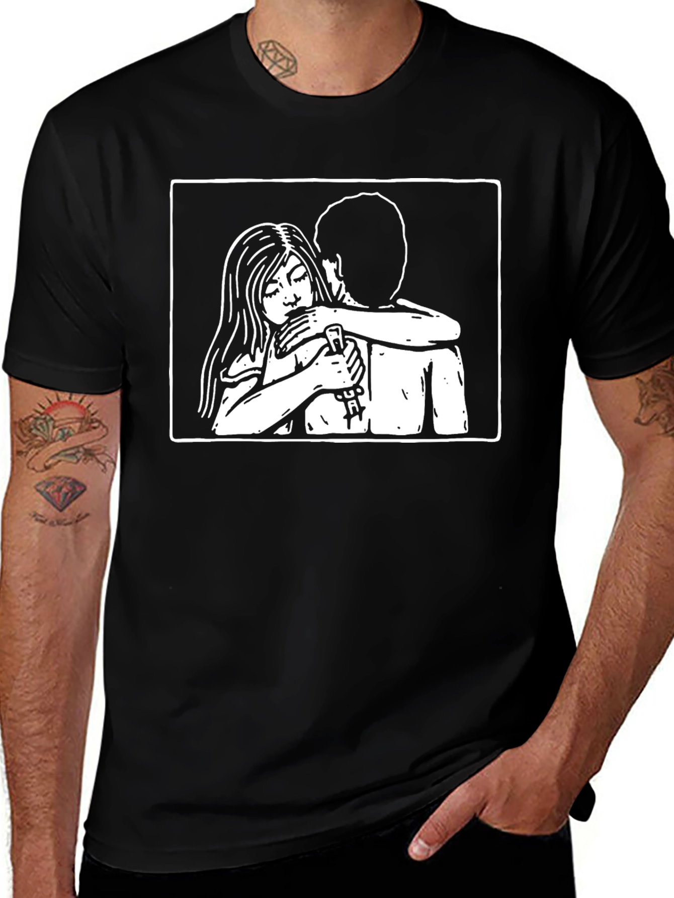 Variant 5 of Black Graphic Tee - Love & Betrayal