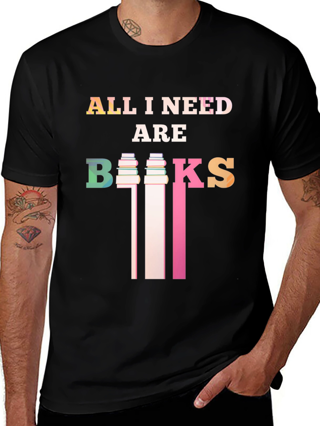 Variant 20 of All I Need Are Books T-Shirt, Reading Shirt