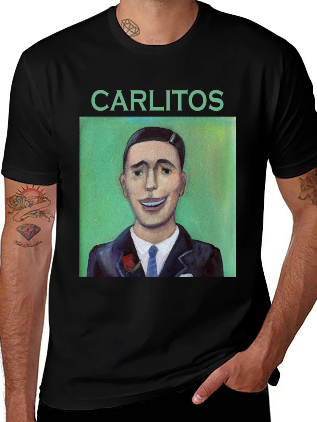 Variant 18 of Carlitos Graphic Tee - Unique Portrait T-Shirt