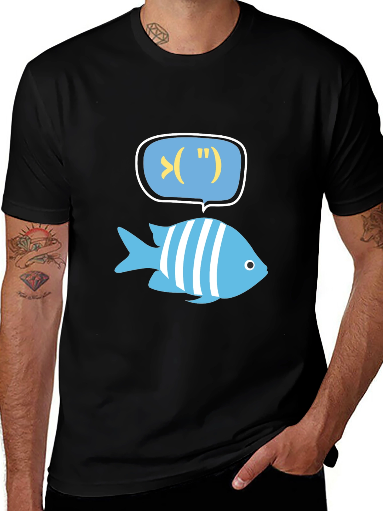 Variant 2 of Funny Fish Graphic T-Shirt - Unique Design